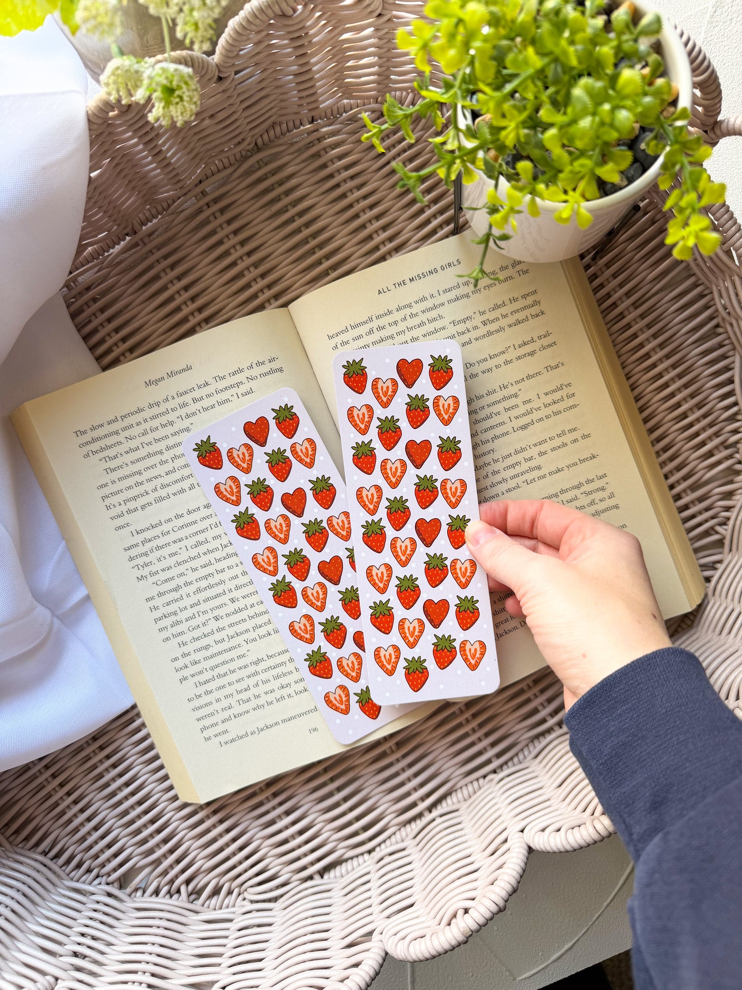 Champagne Strawberries Bookmark