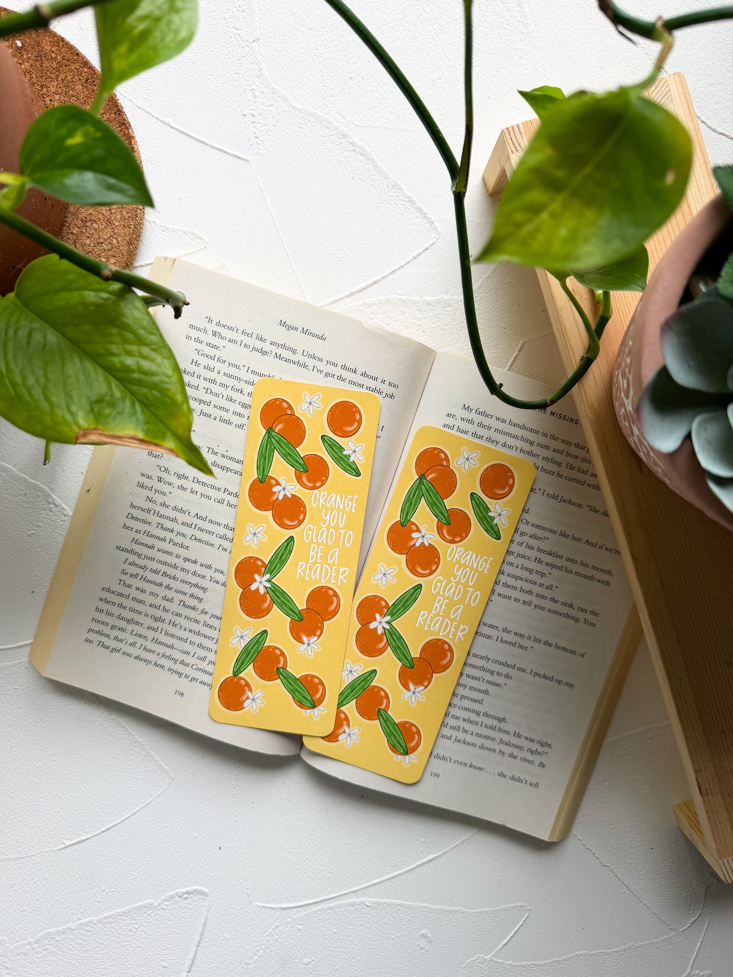 Orange You Glad To Be a Reader Bookmark