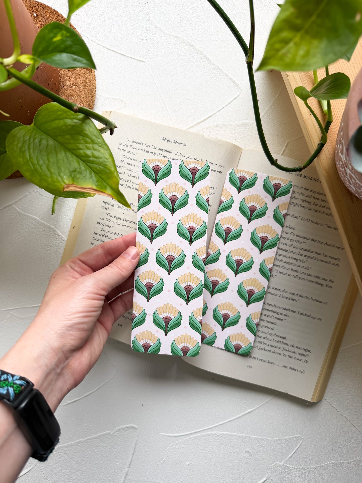 Art Deco Sunflowers Bookmark