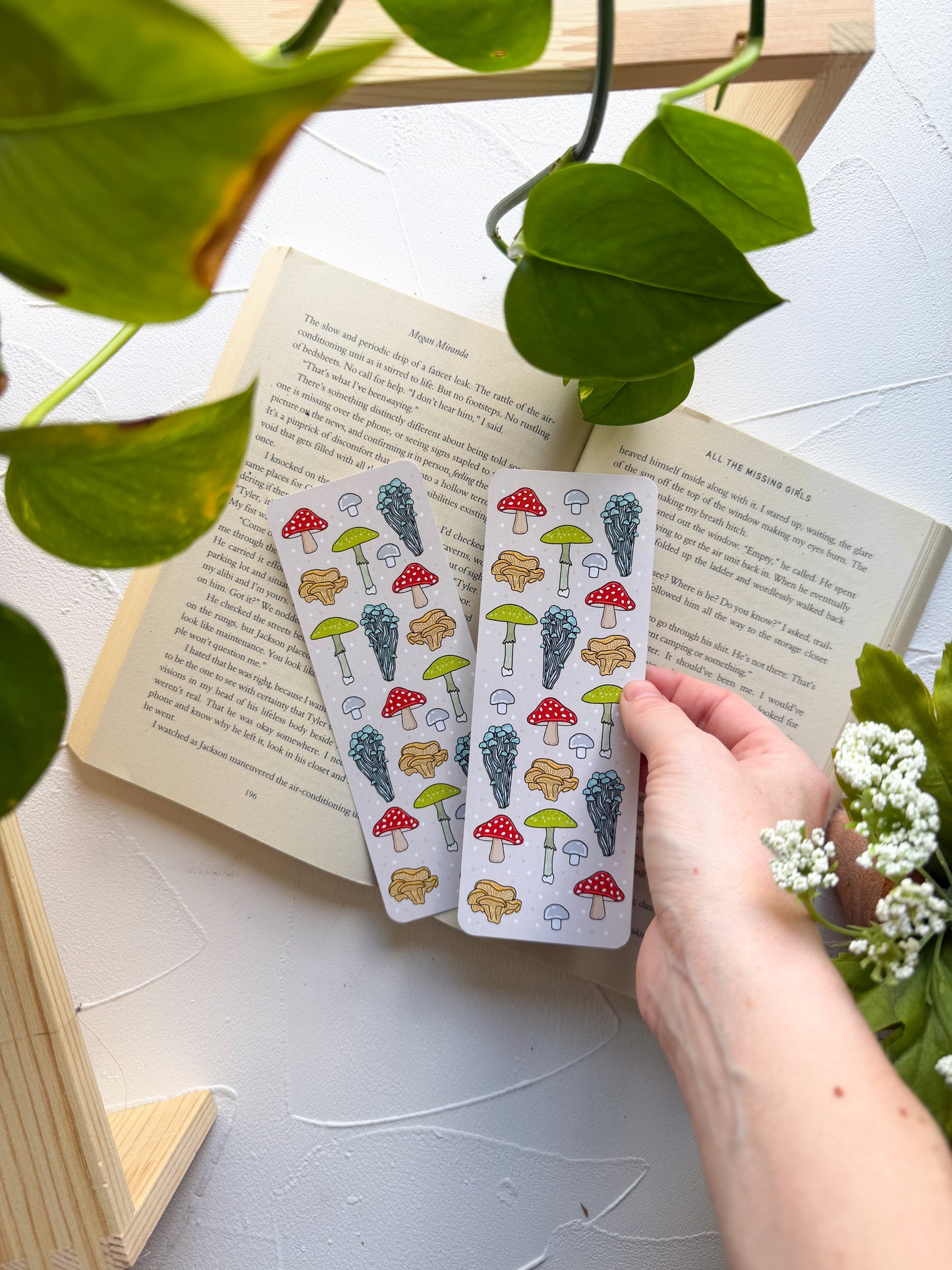 Spring Mushrooms Bookmark