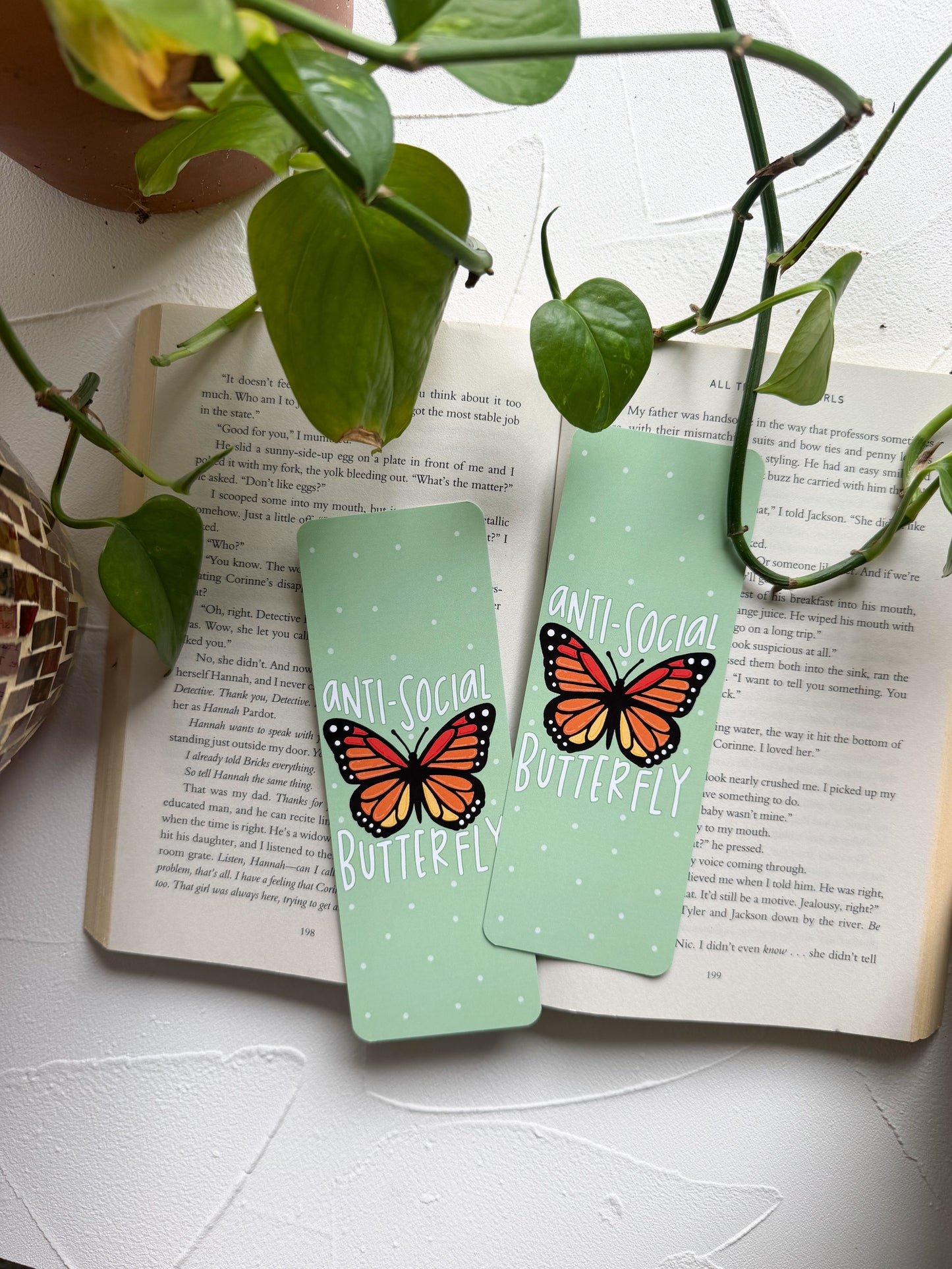 Anti-Social Butterfly Bookmark