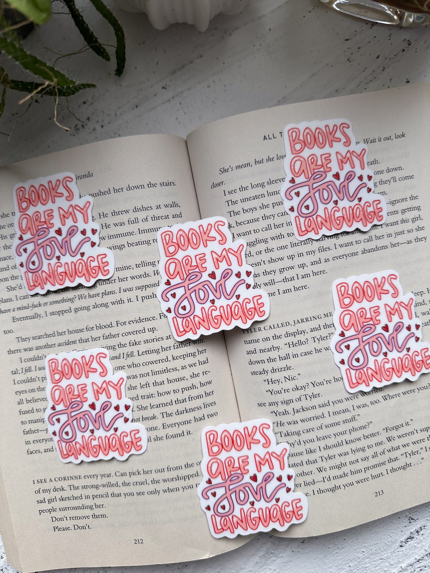 Books are my love language sticker