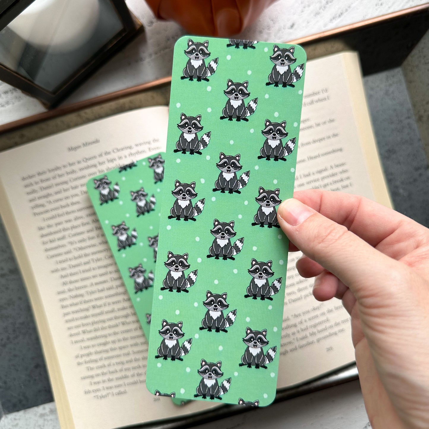 SALE Raccoon Bookmark