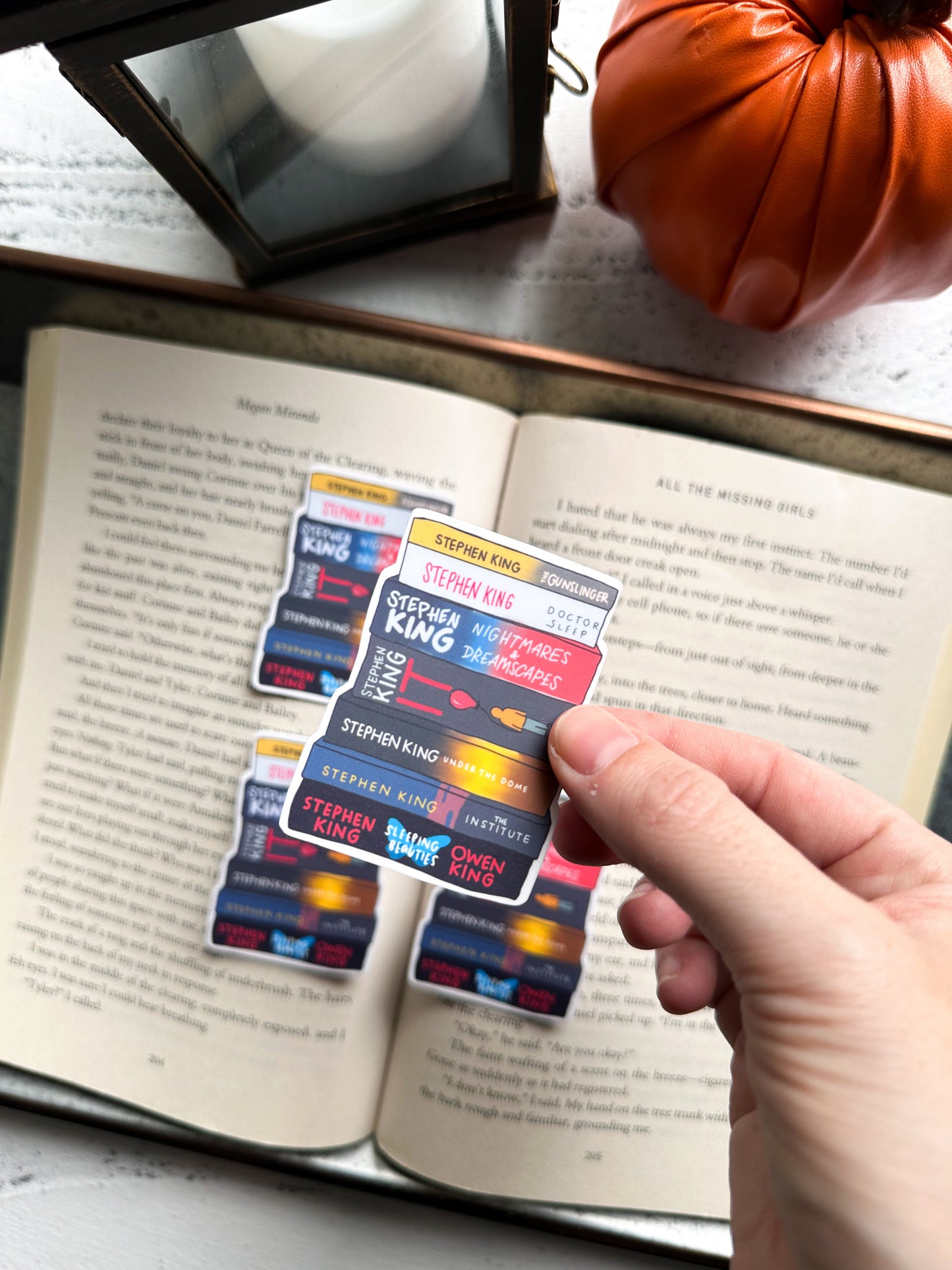 S. King Bookstack Sticker