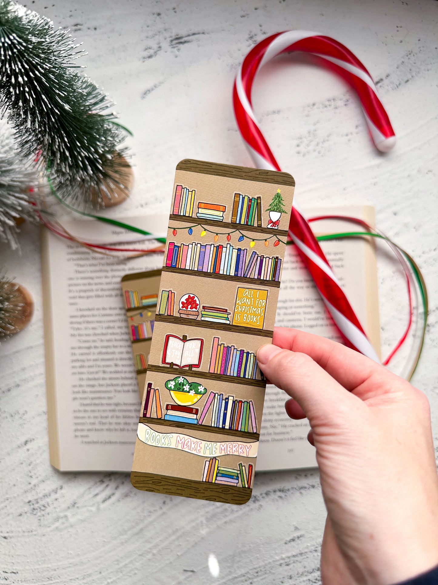 Books Make Me Merry Bookshelves Bookmarks