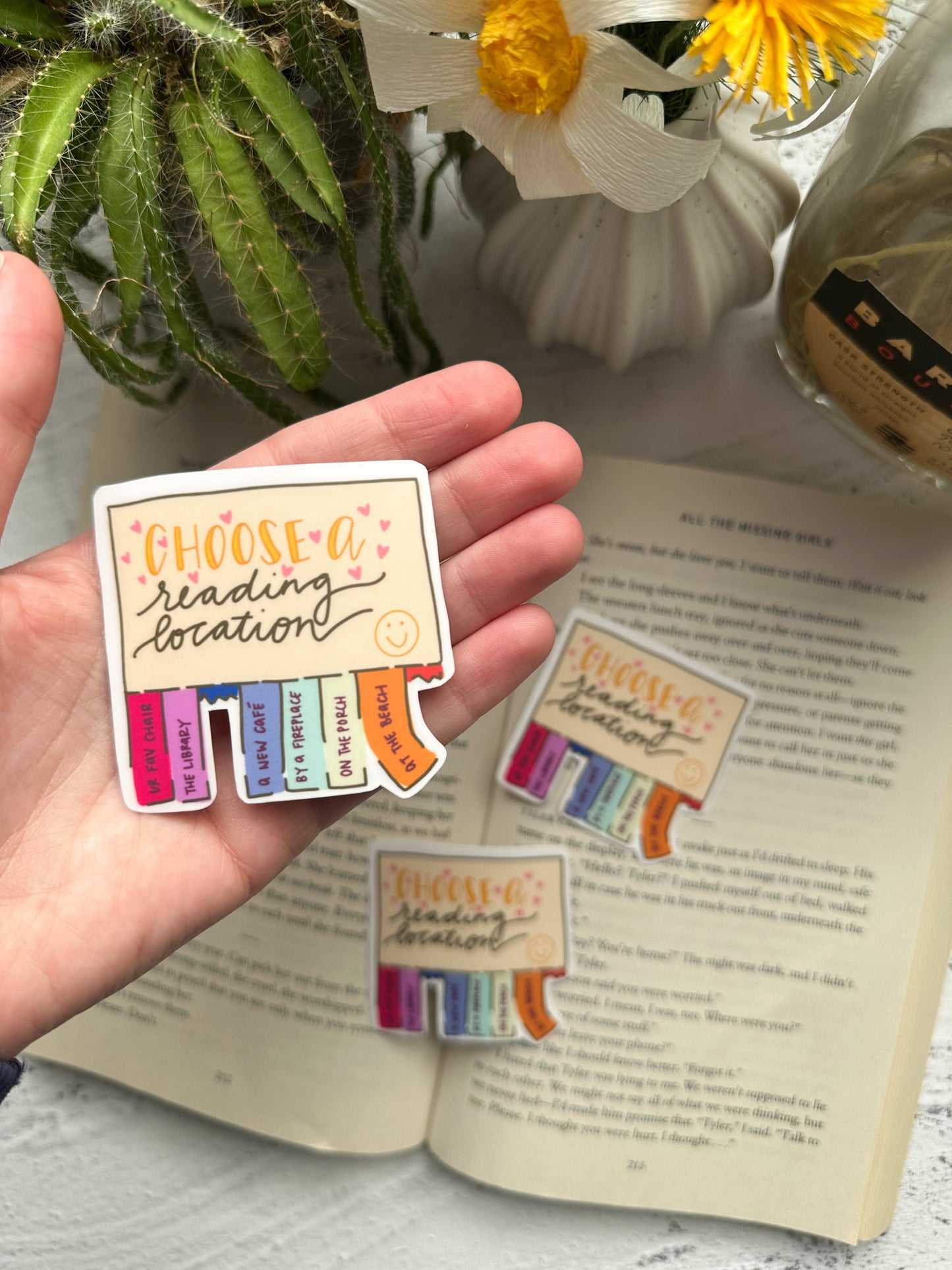 choose your reading location sticker
