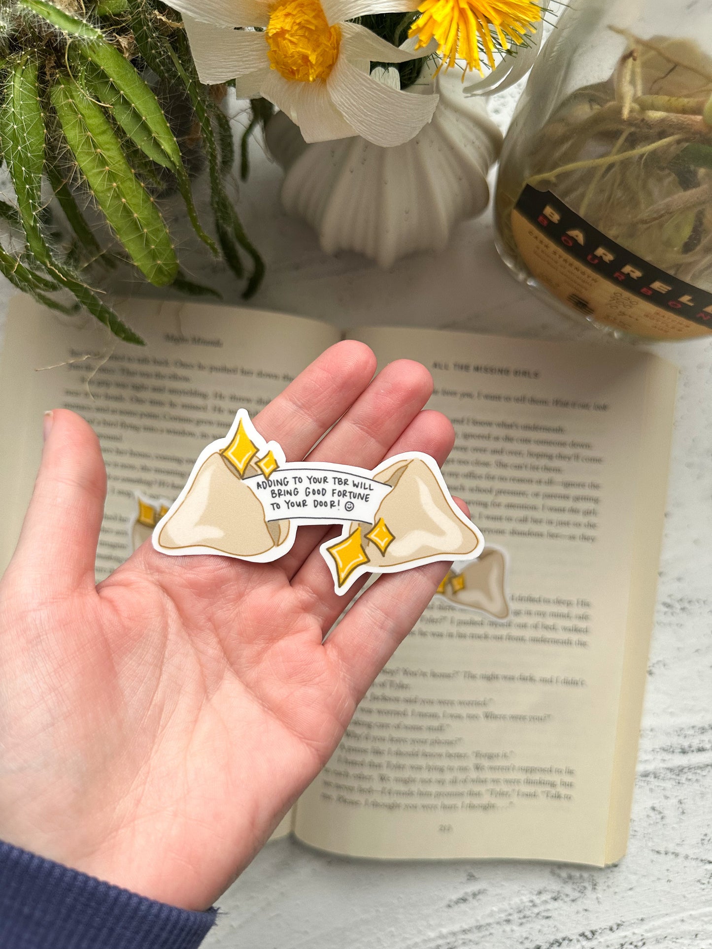 Bookish Fortune Cookie Sticker
