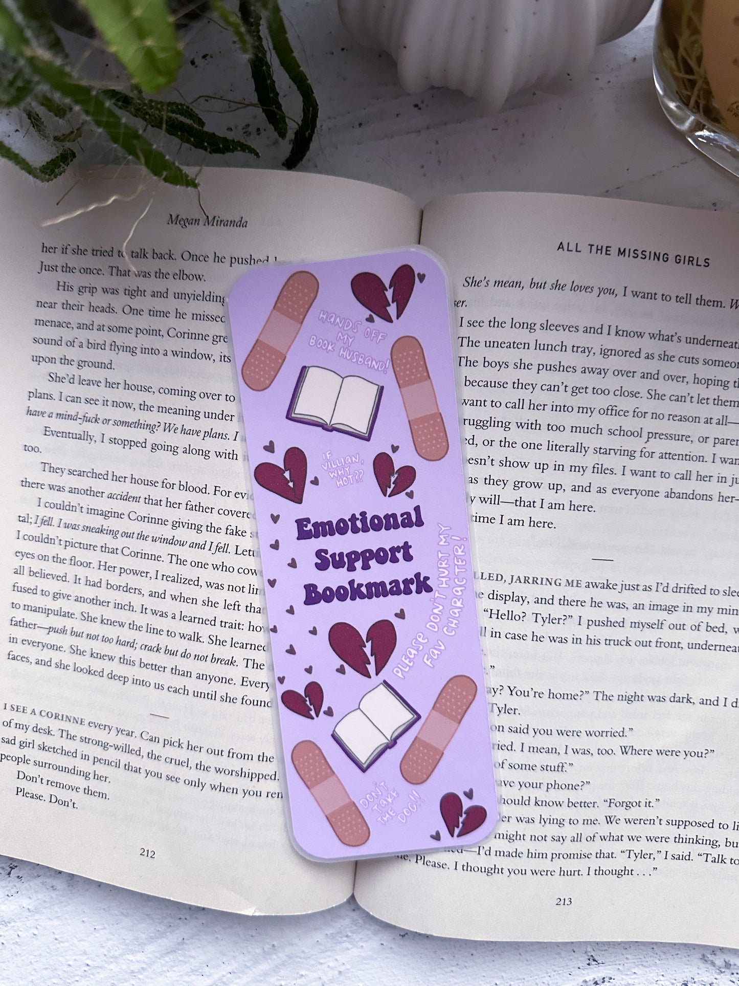 Emotional support bookmark