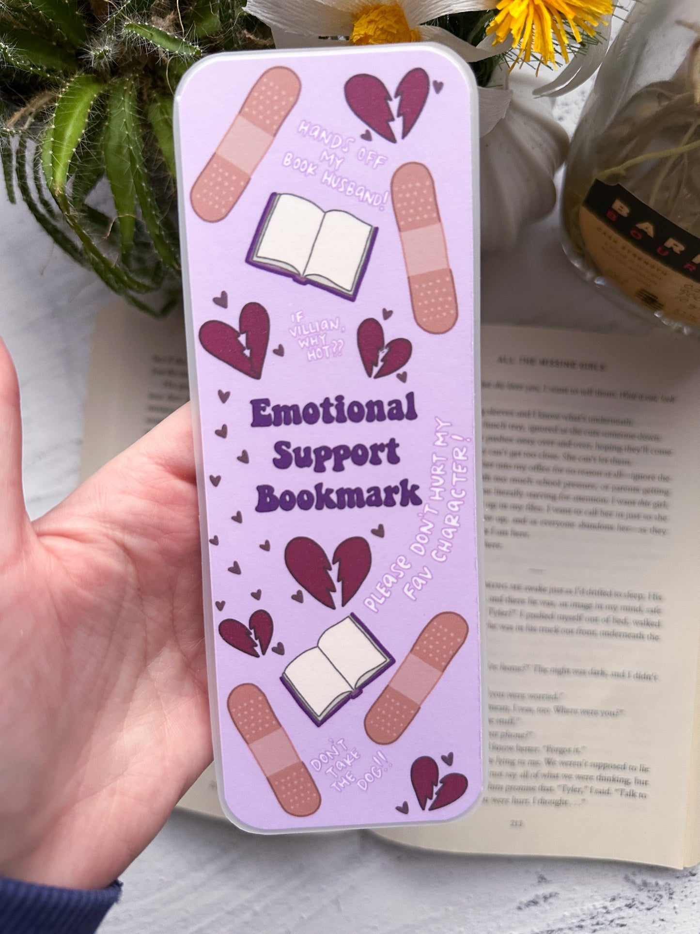 Emotional support bookmark