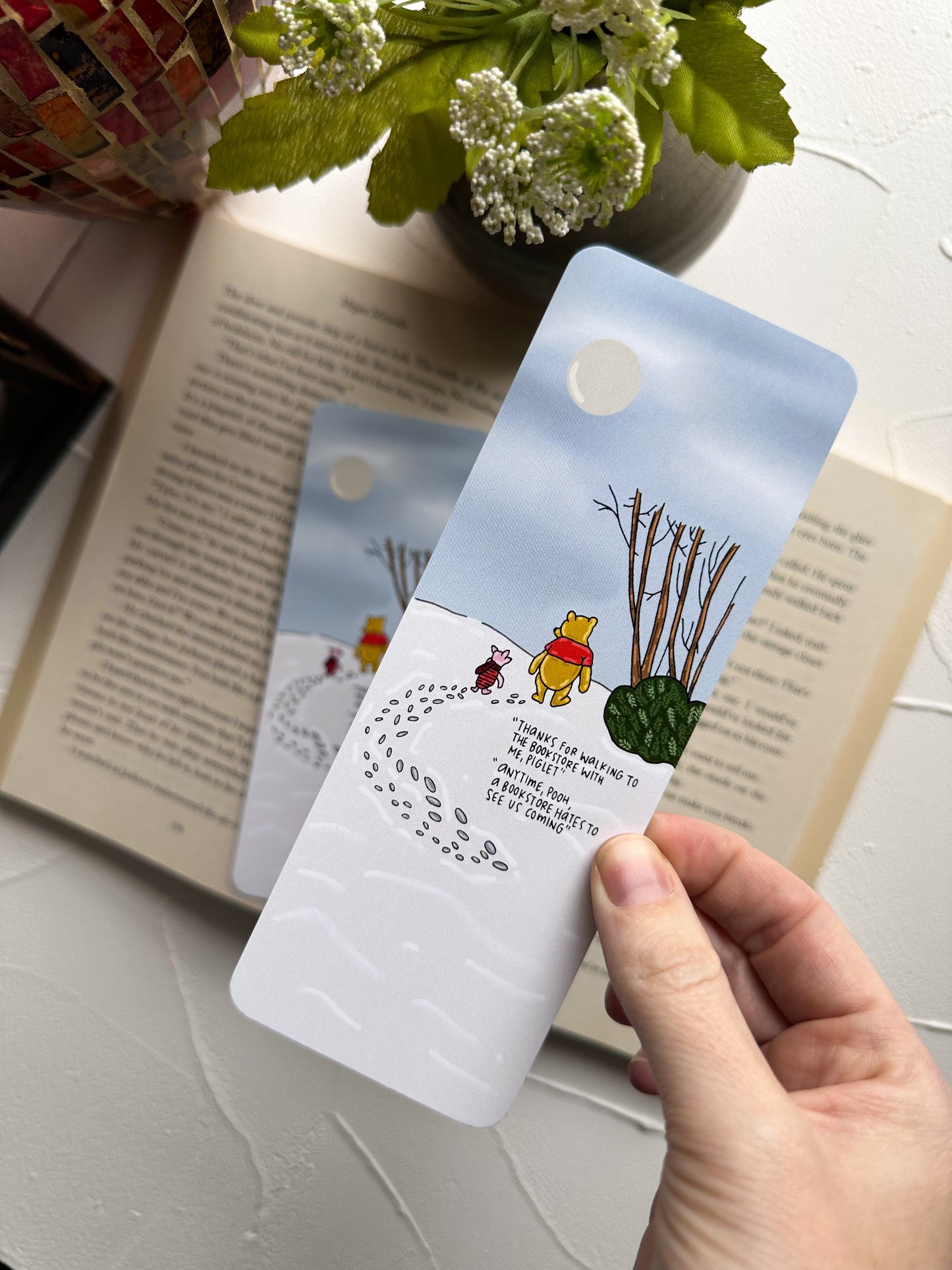 Pooh and Piglet Go To The Bookstore Bookmark