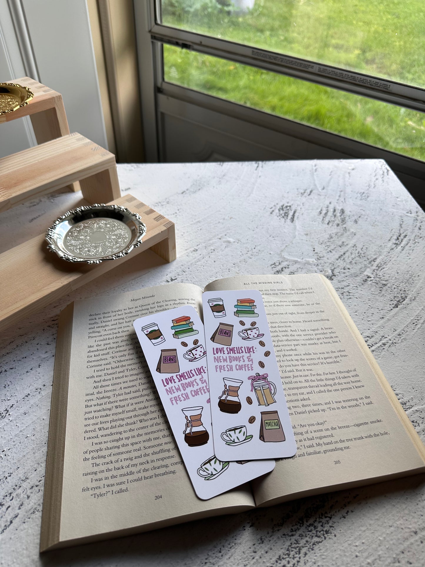 New Books and Fresh Coffee Bookmarks