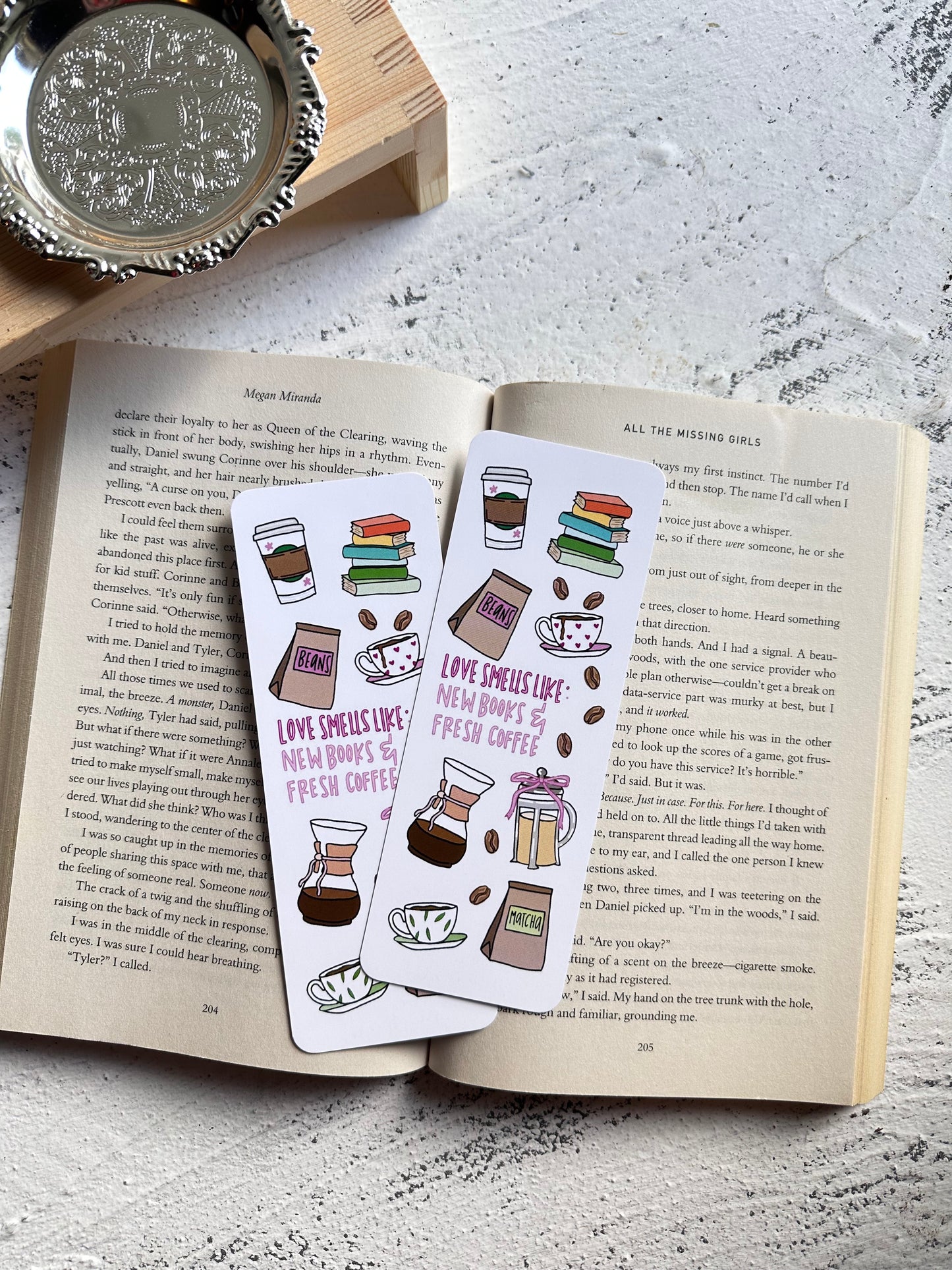 New Books and Fresh Coffee Bookmarks