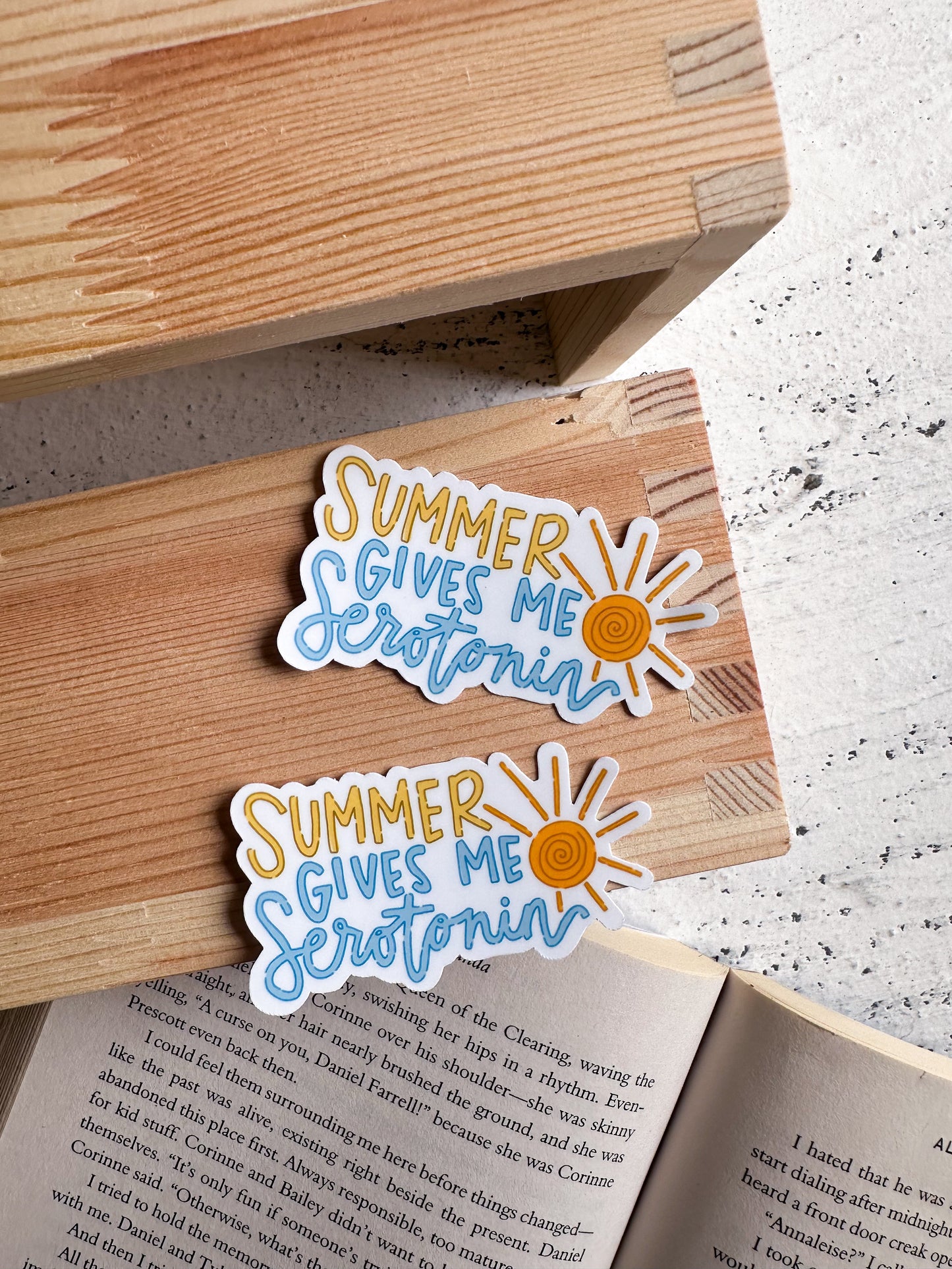 SALE Summer gives me Serotonin Sticker