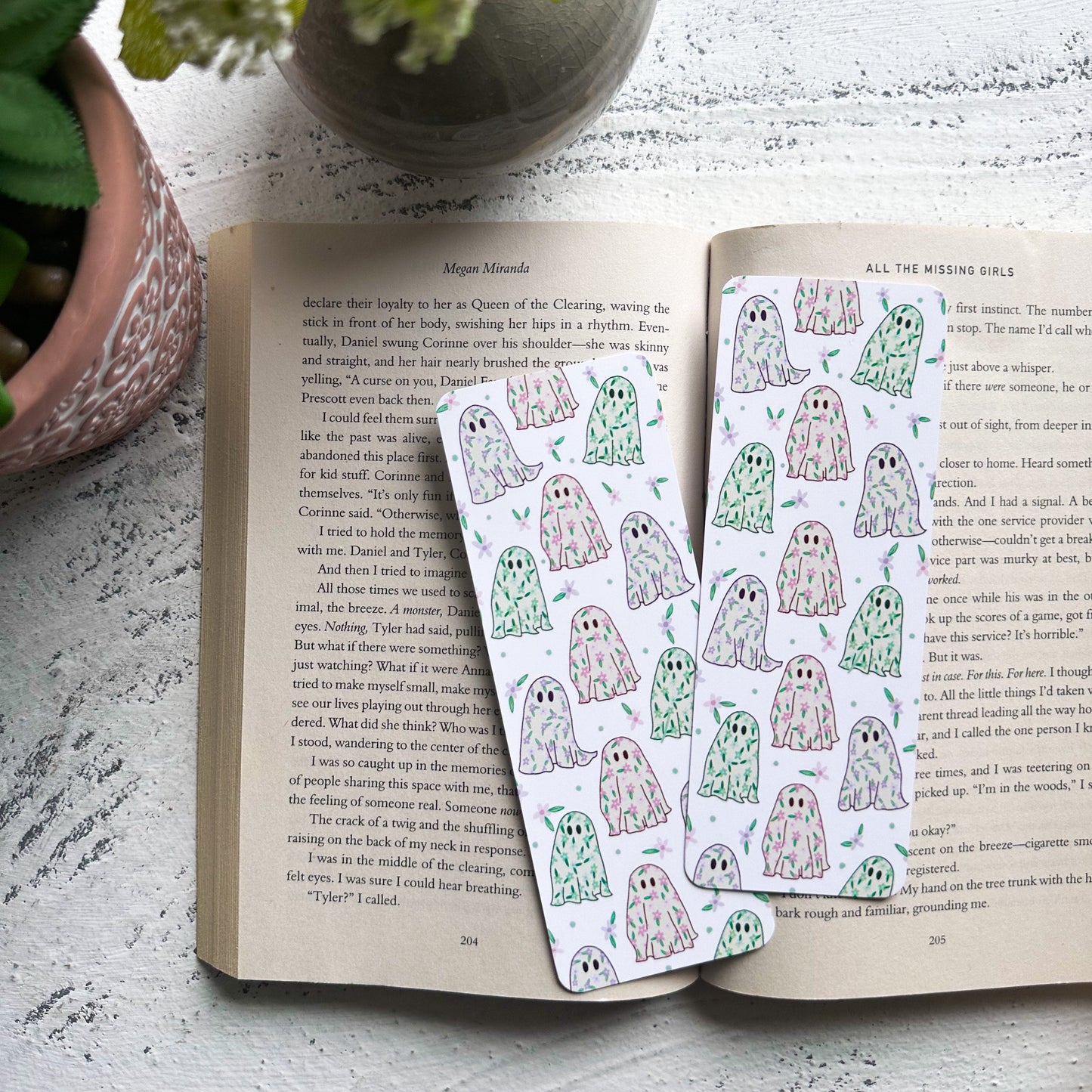 Floral Ghosties Bookmark