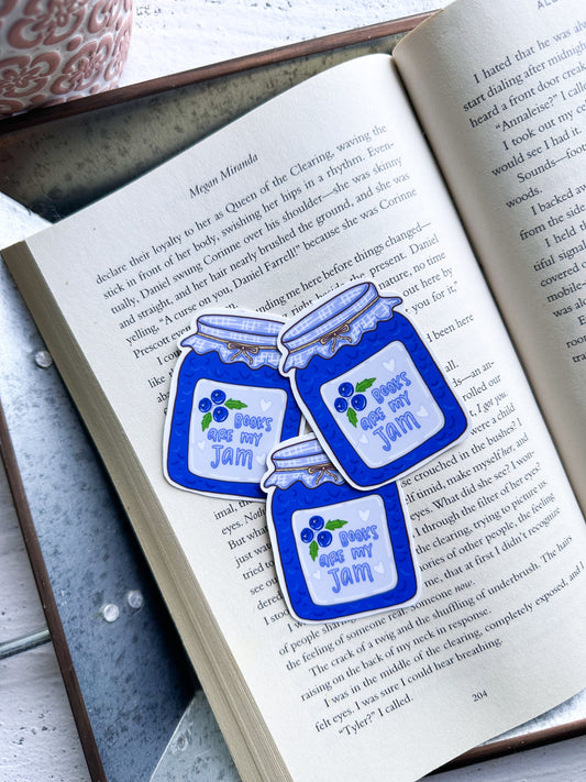 Books are my Jam vinyl sticker