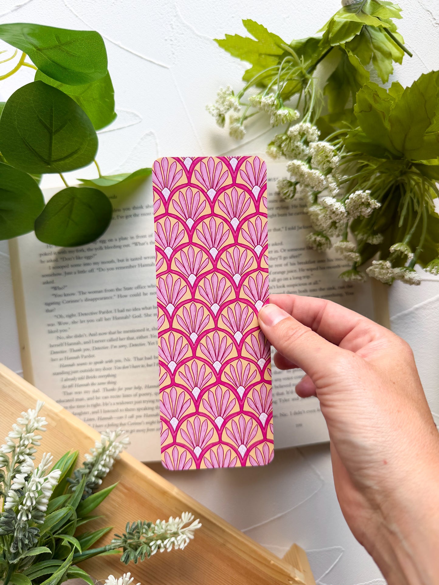 Pink Summer Art Deco Bookmark