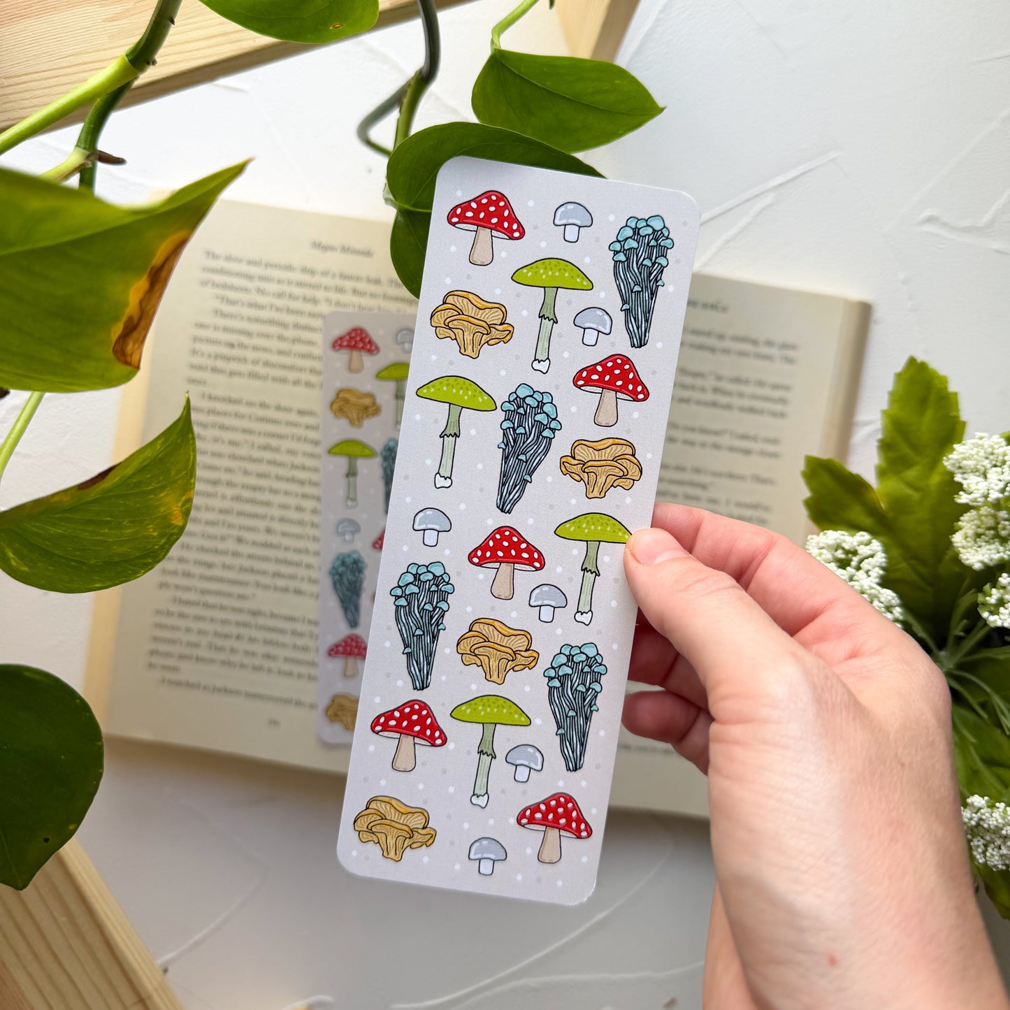 Spring Mushrooms Bookmark