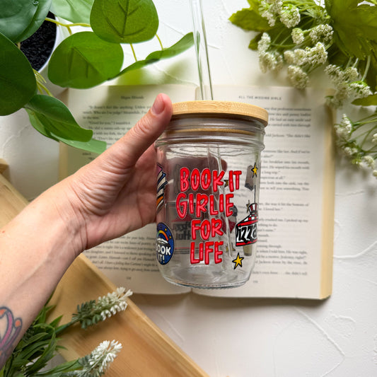 Book It Girlie Mason Jar Cups (PREORDER)