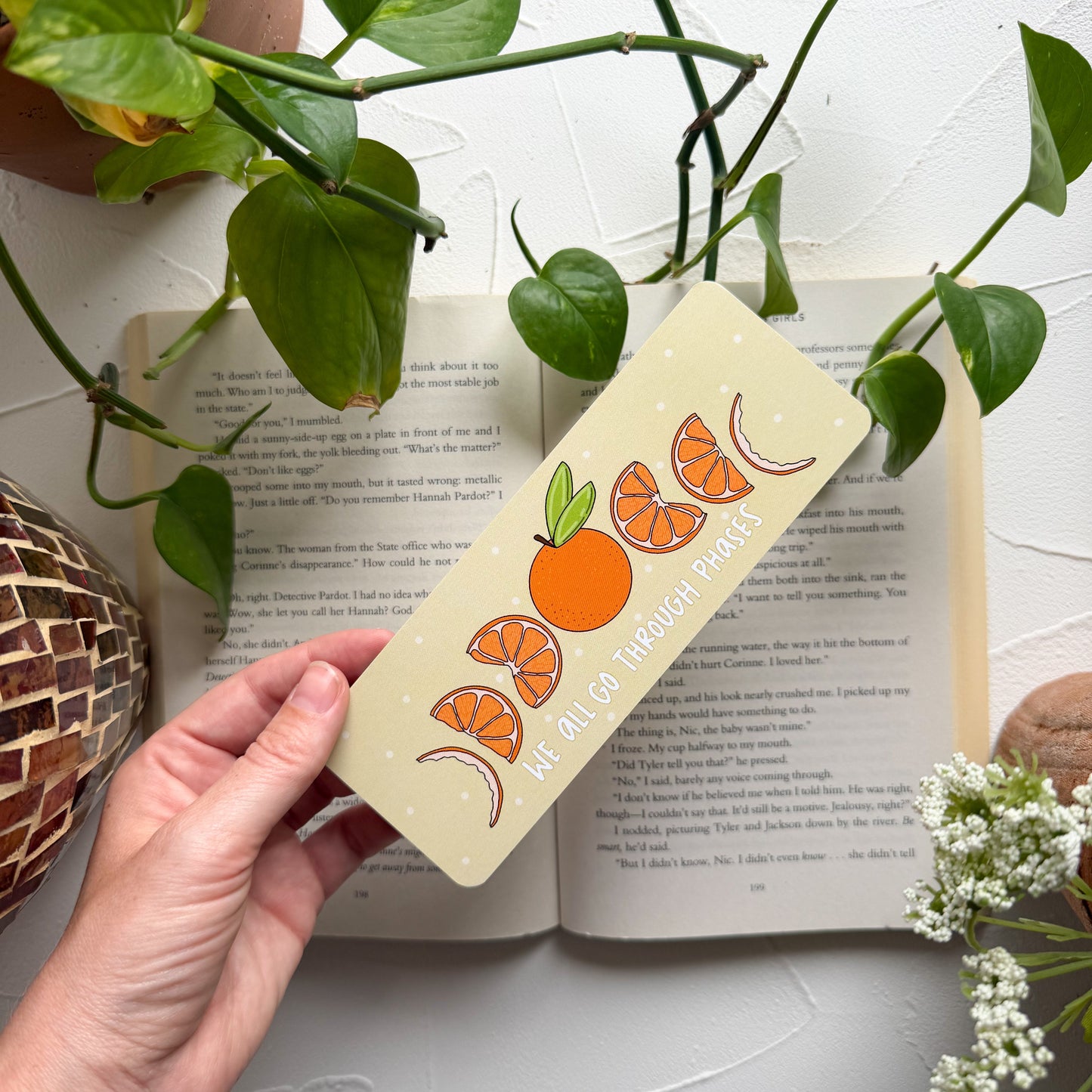 Orange Phases Bookmark