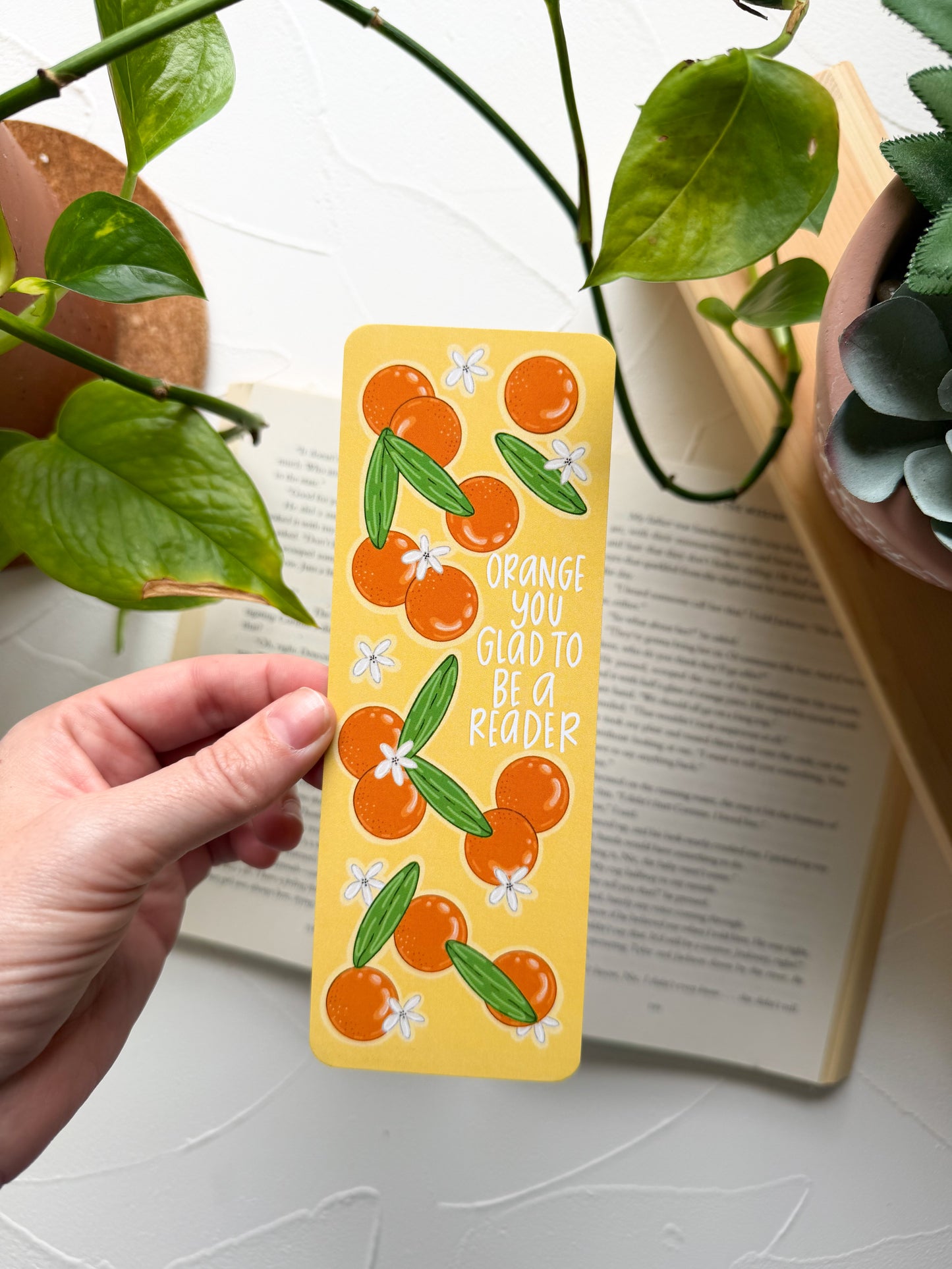 Orange You Glad To Be a Reader Bookmark