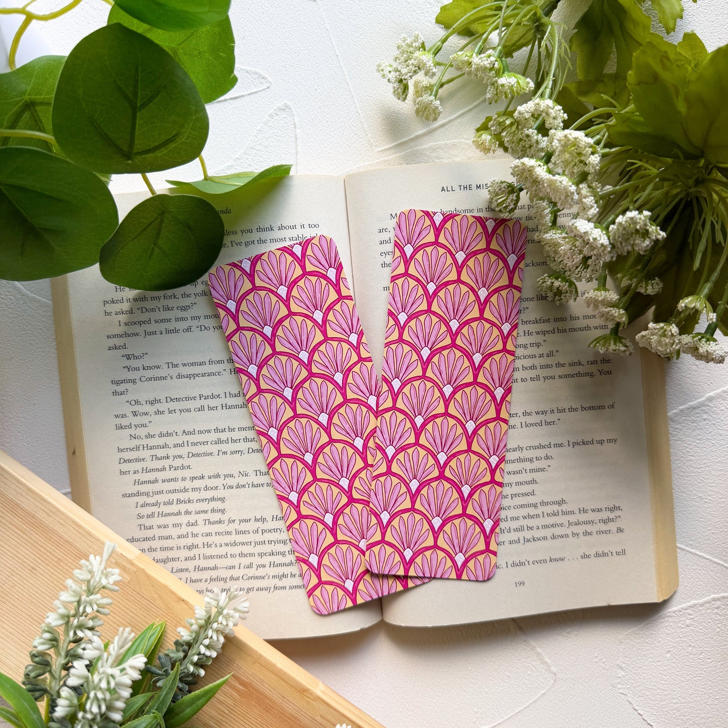 Pink Summer Art Deco Bookmark