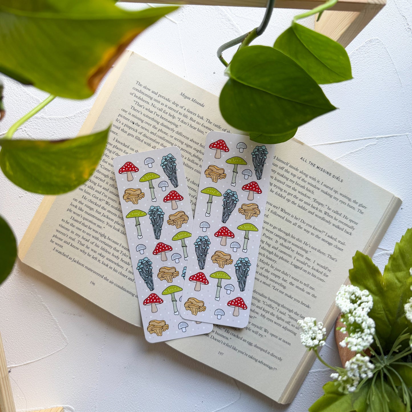 Spring Mushrooms Bookmark
