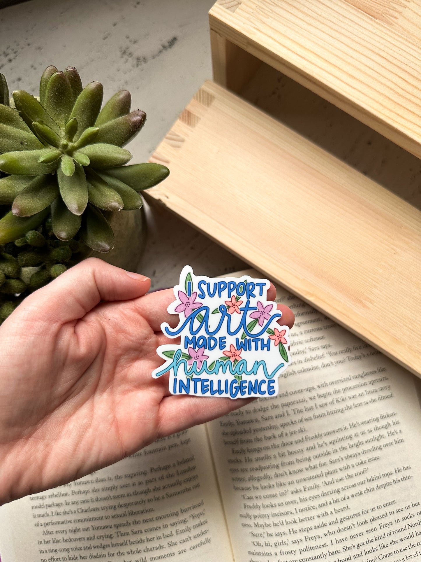 I Support Human Artist Sticker