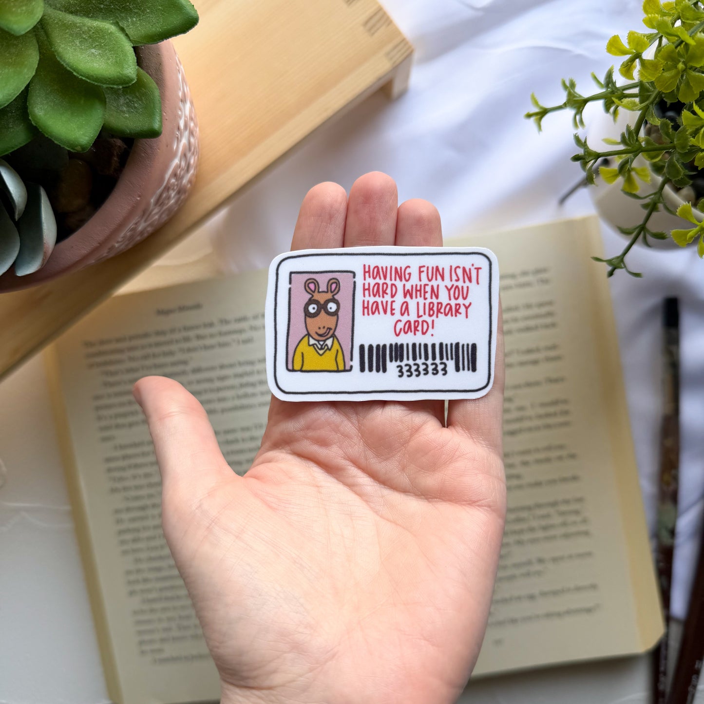 Arthur Library Card Sticker
