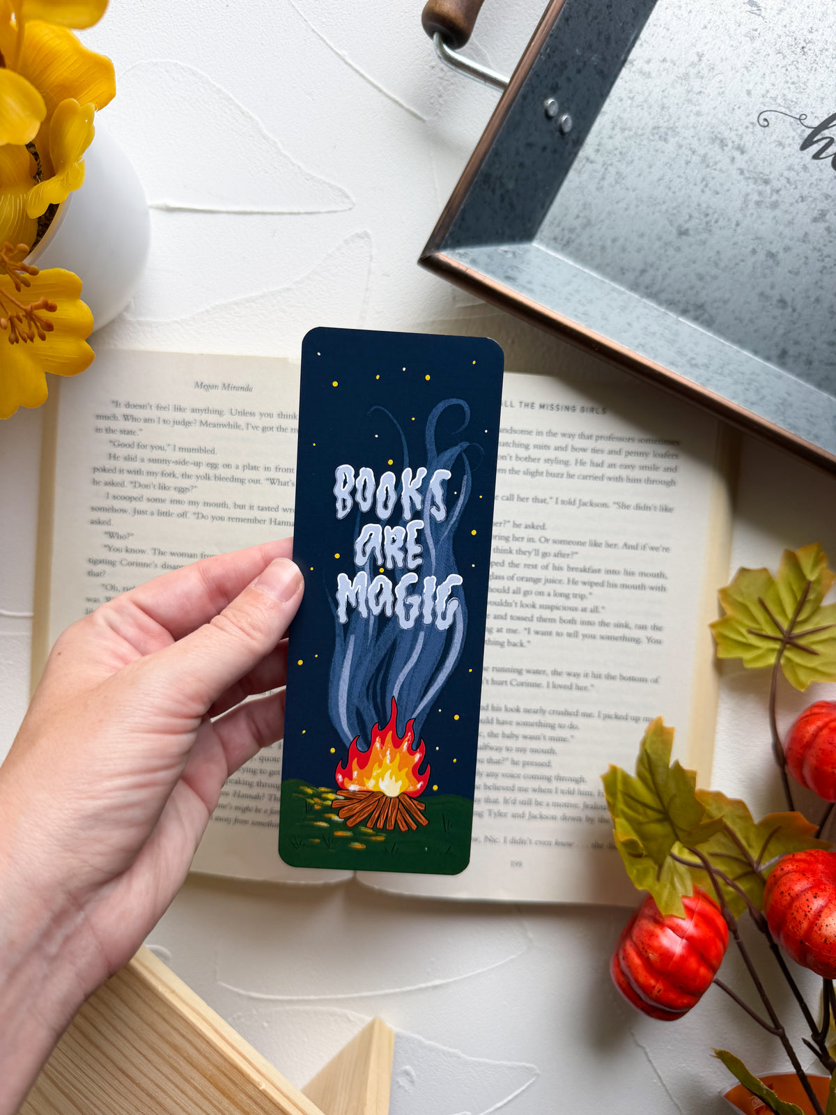 Books Are Magic Bonfire Bookmark