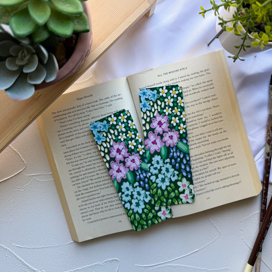 Spring Organic Flowers Bookmark