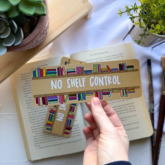 No Shelf Control Bookmark