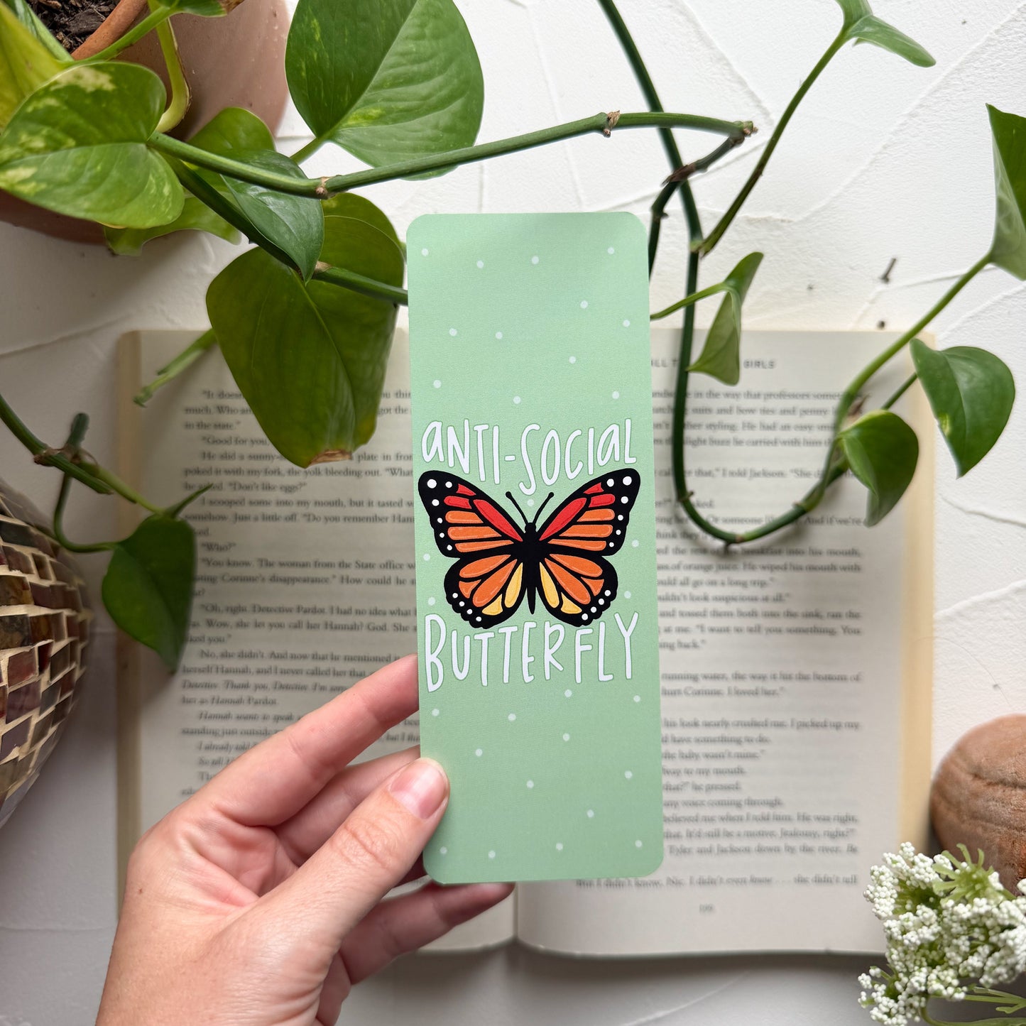 Anti-Social Butterfly Bookmark