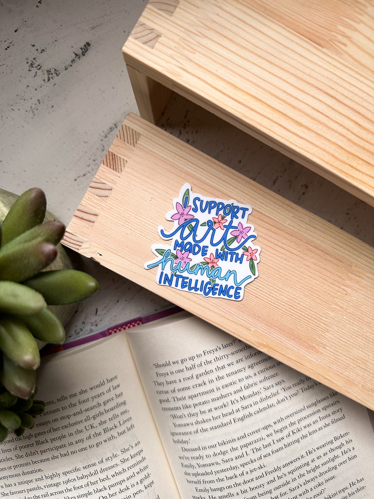 I Support Human Artist Sticker