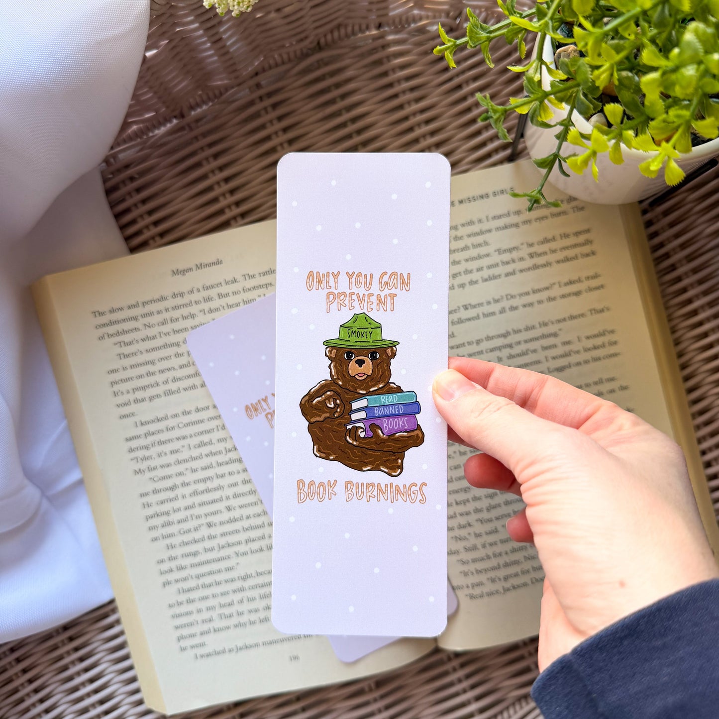 Smokey the Bear Read Banned Books Bookmark