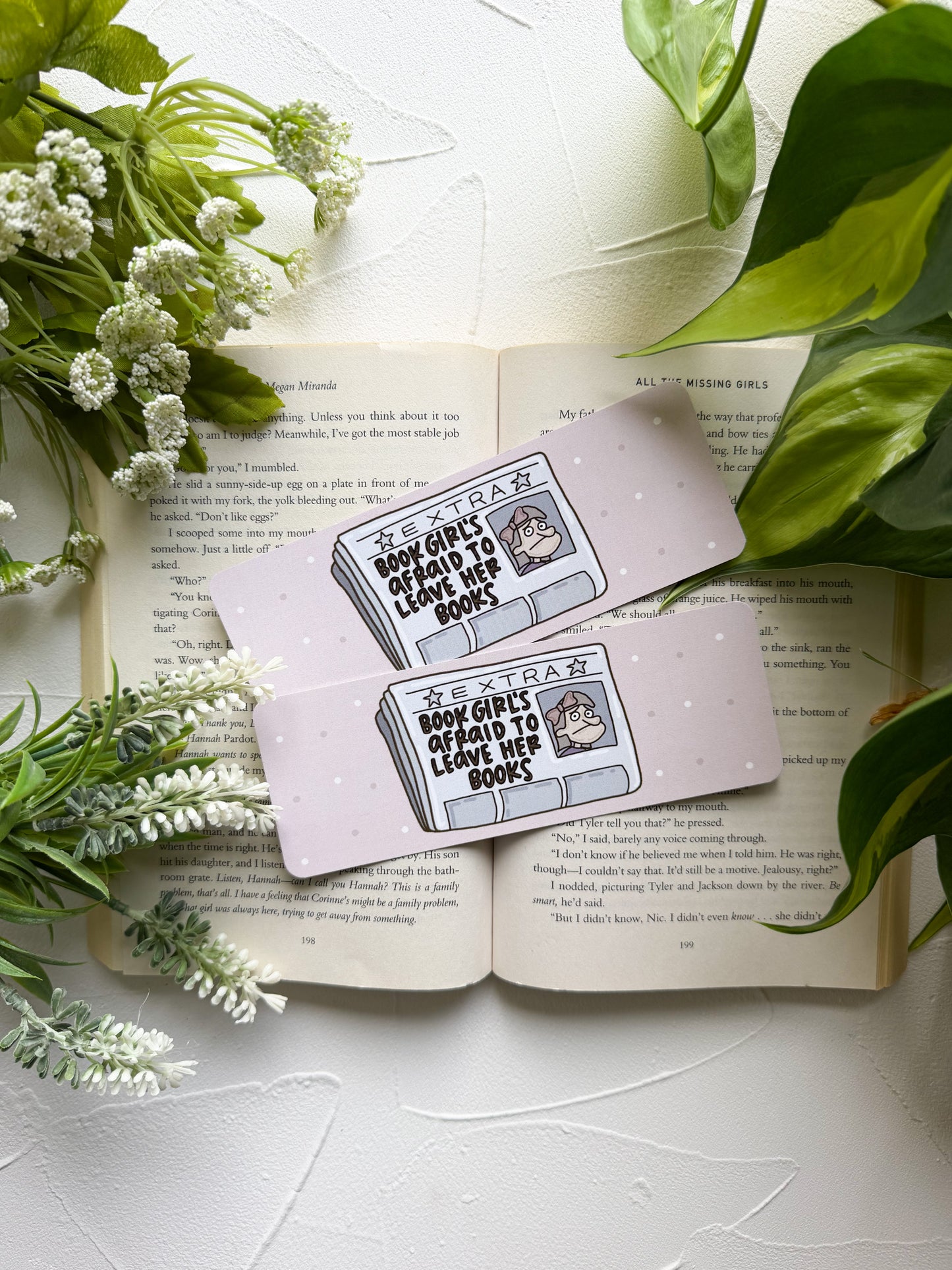 Book Girl's Afraid To Leave Her Books Bookmark