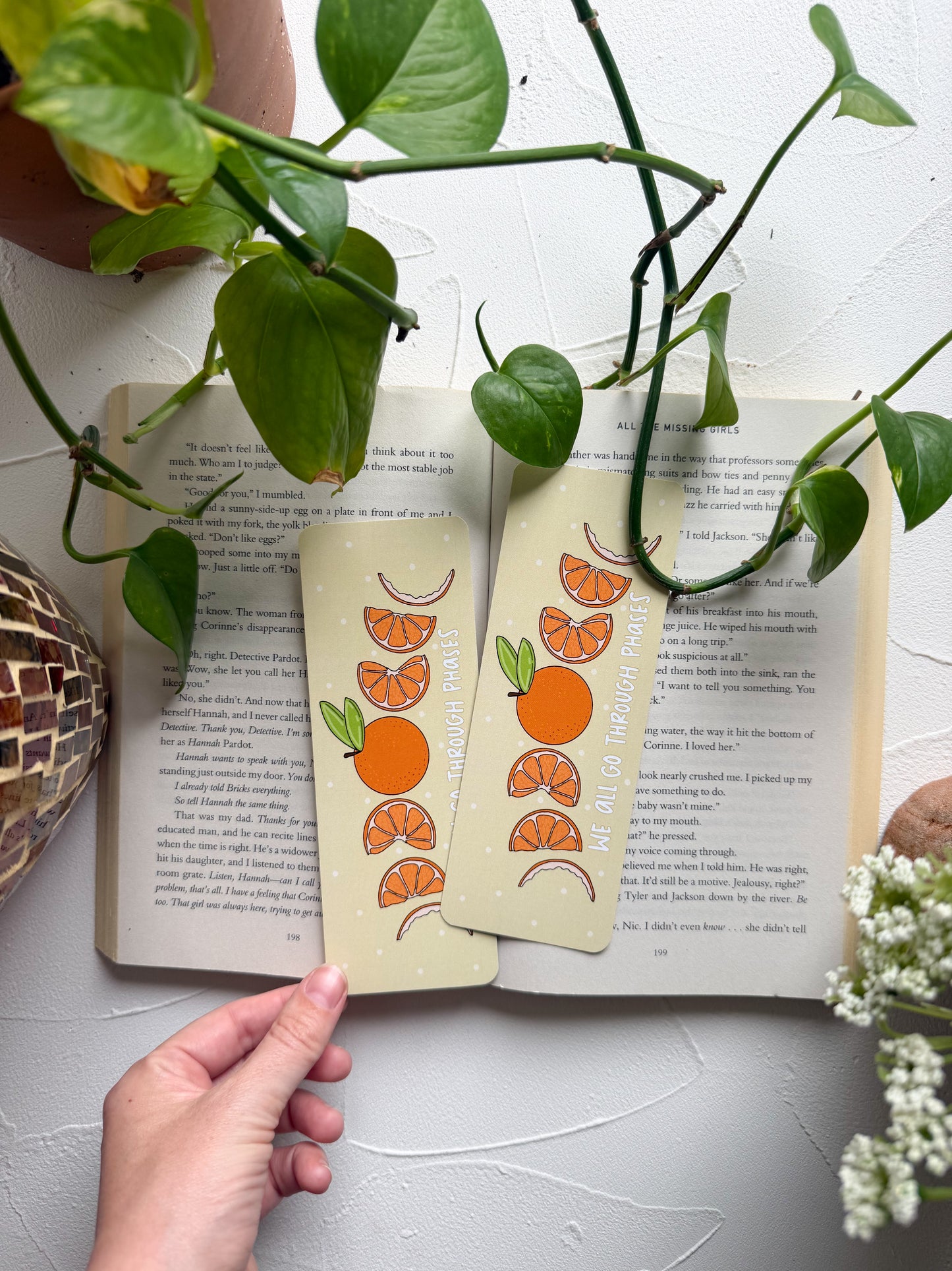 Orange Phases Bookmark