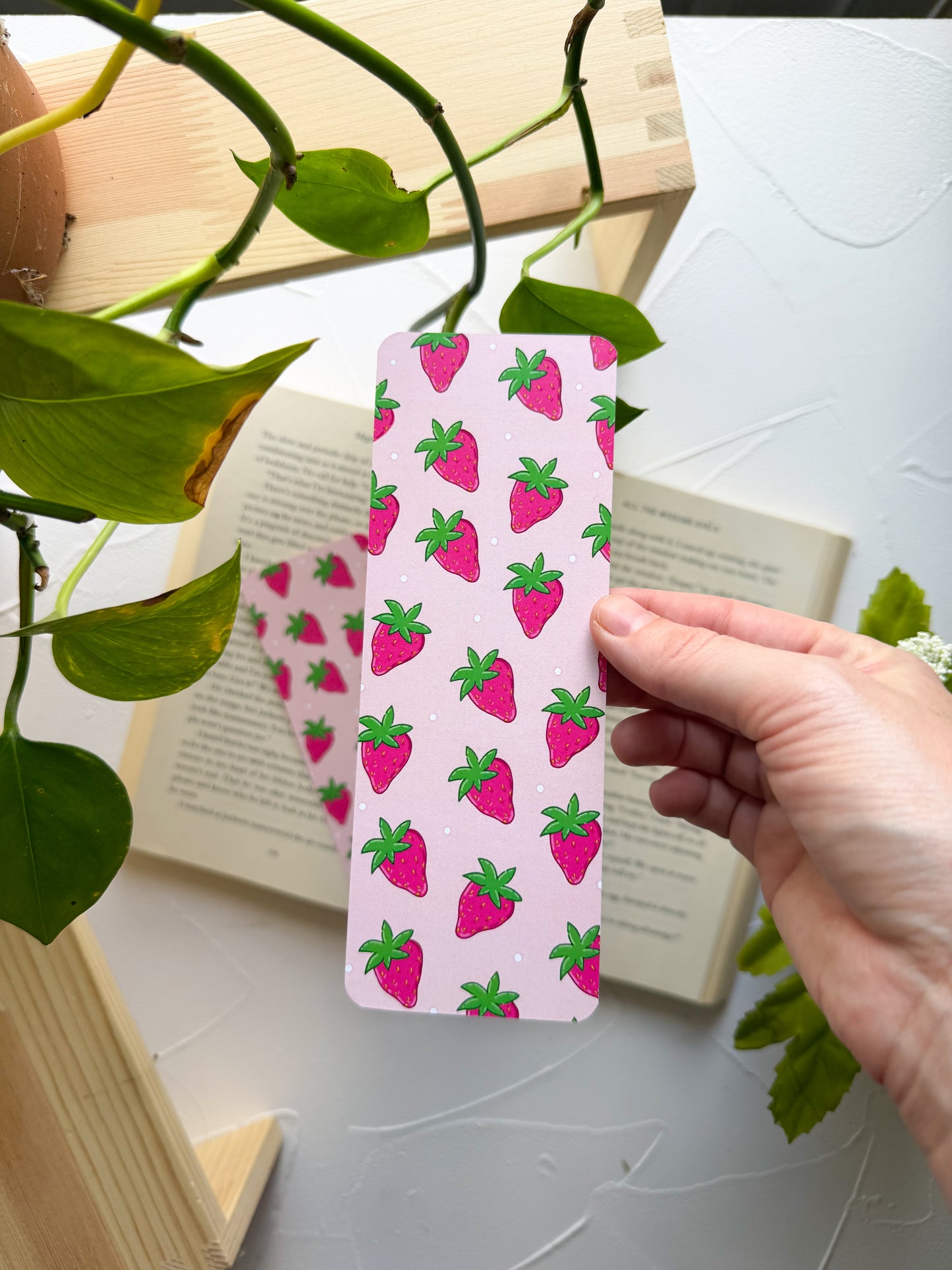 Summer Strawberries Bookmark