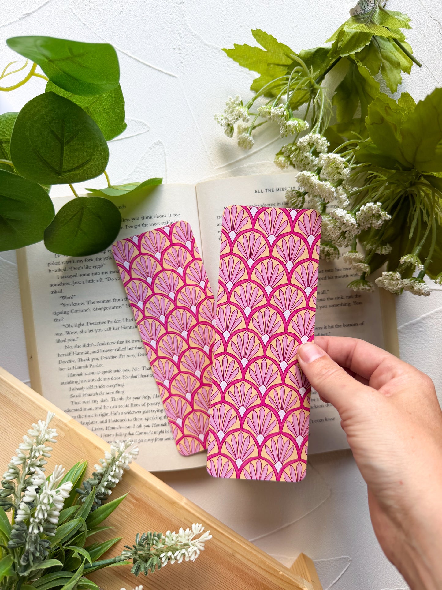 Pink Summer Art Deco Bookmark