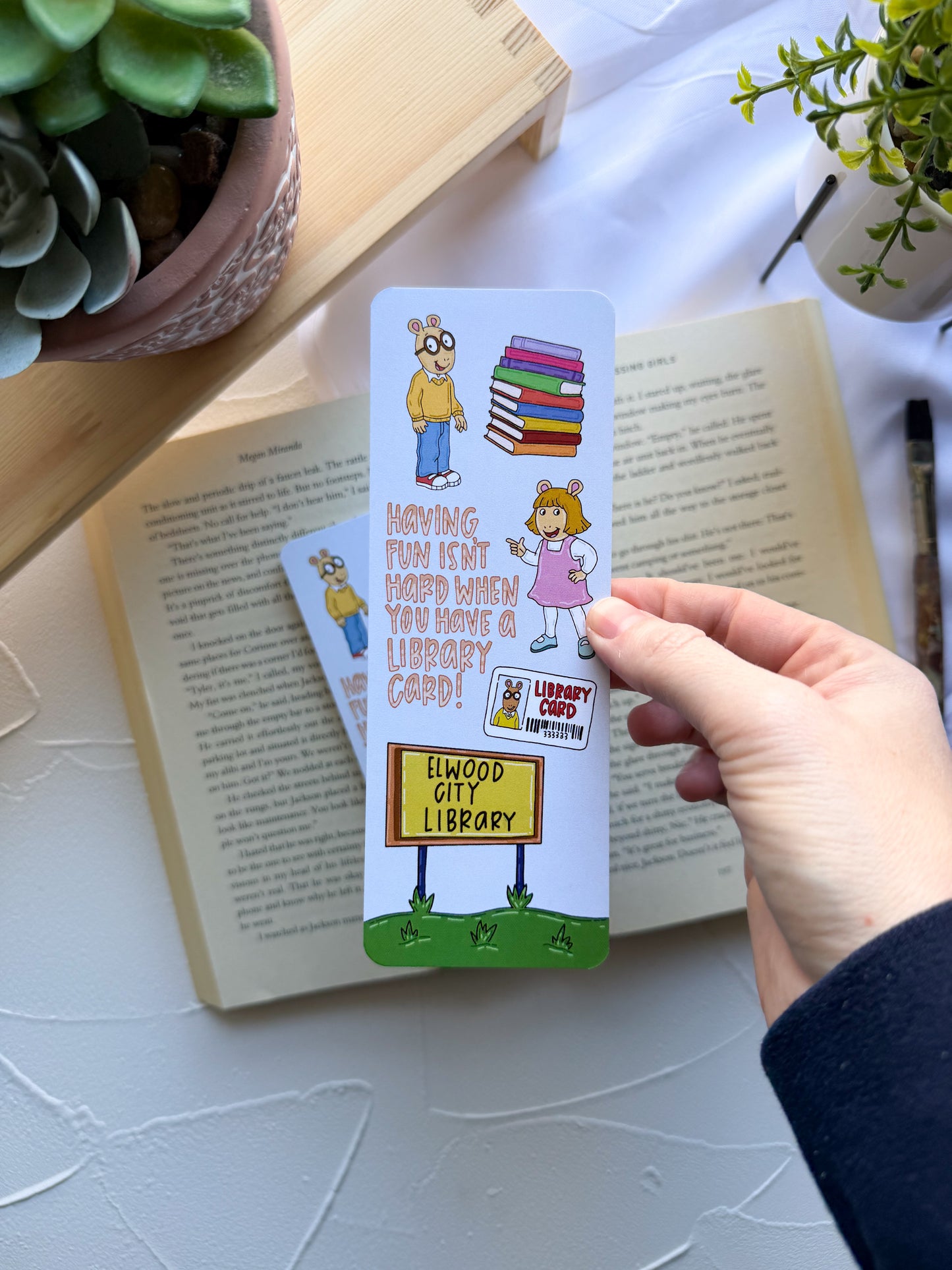 Having Fun Isn't Hard When You Have a Library Card Bookmark (Y2K Cartoon Favs #2)