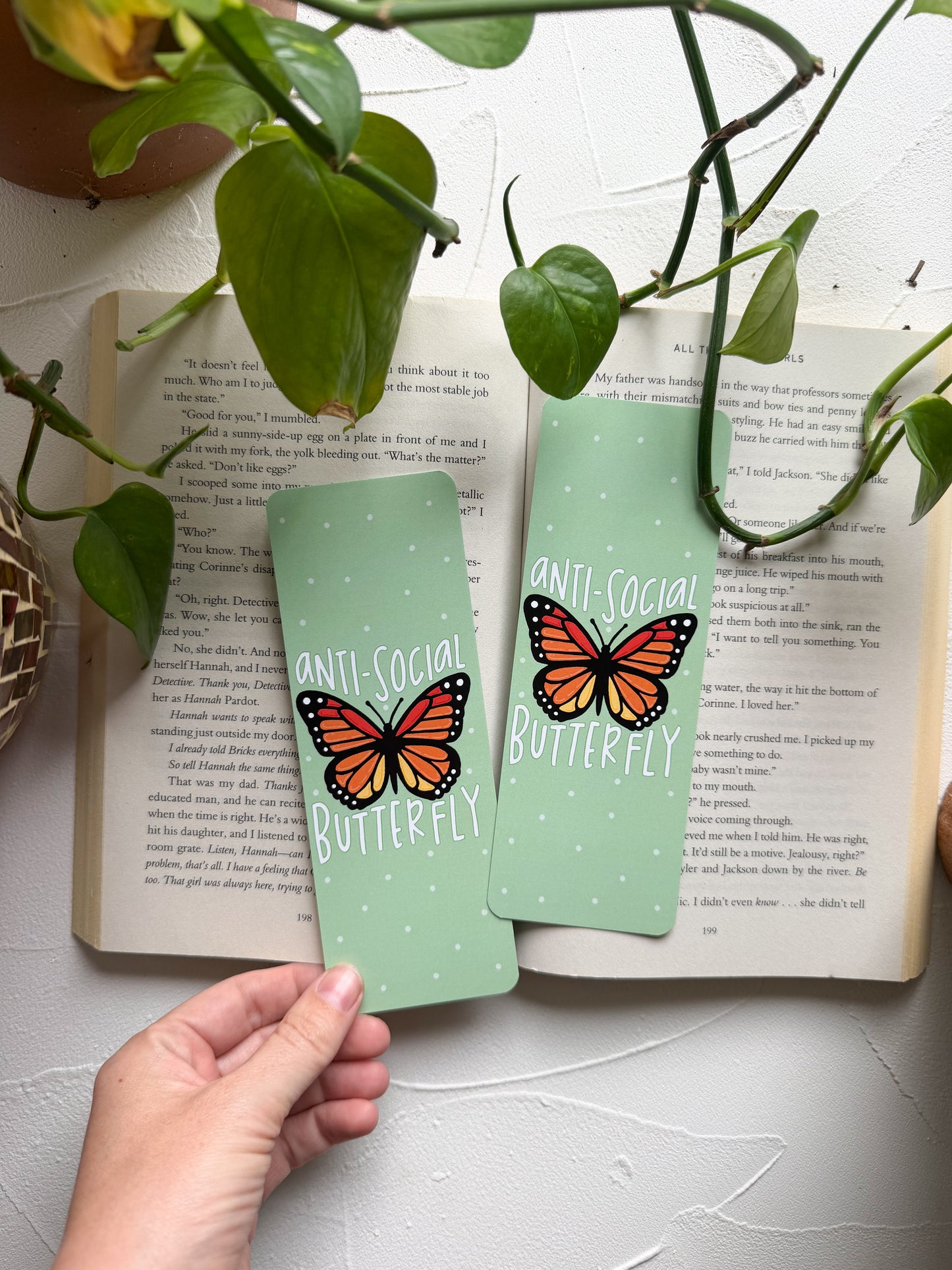 Anti-Social Butterfly Bookmark