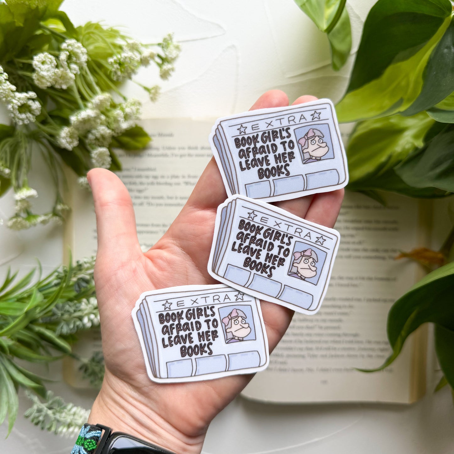 Book Girl's Afraid To Leave Her Books Sticker