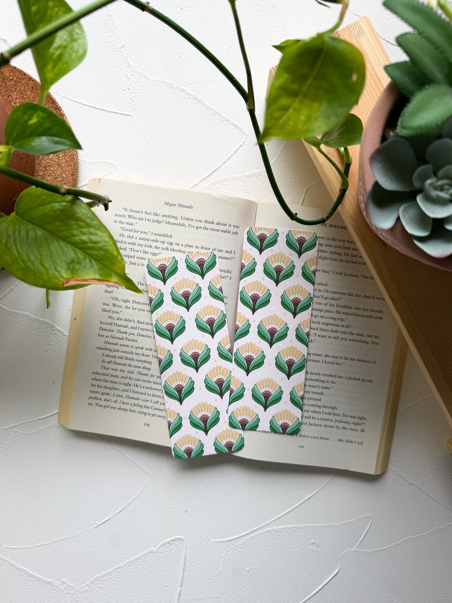 Art Deco Sunflowers Bookmark