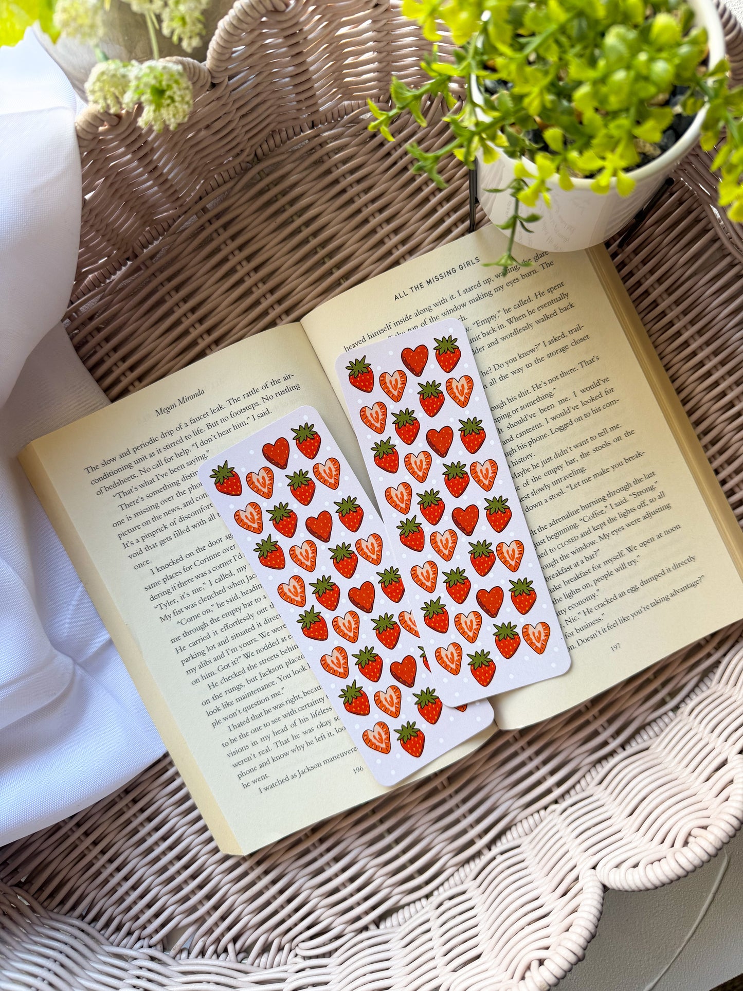 Champagne Strawberries Bookmark