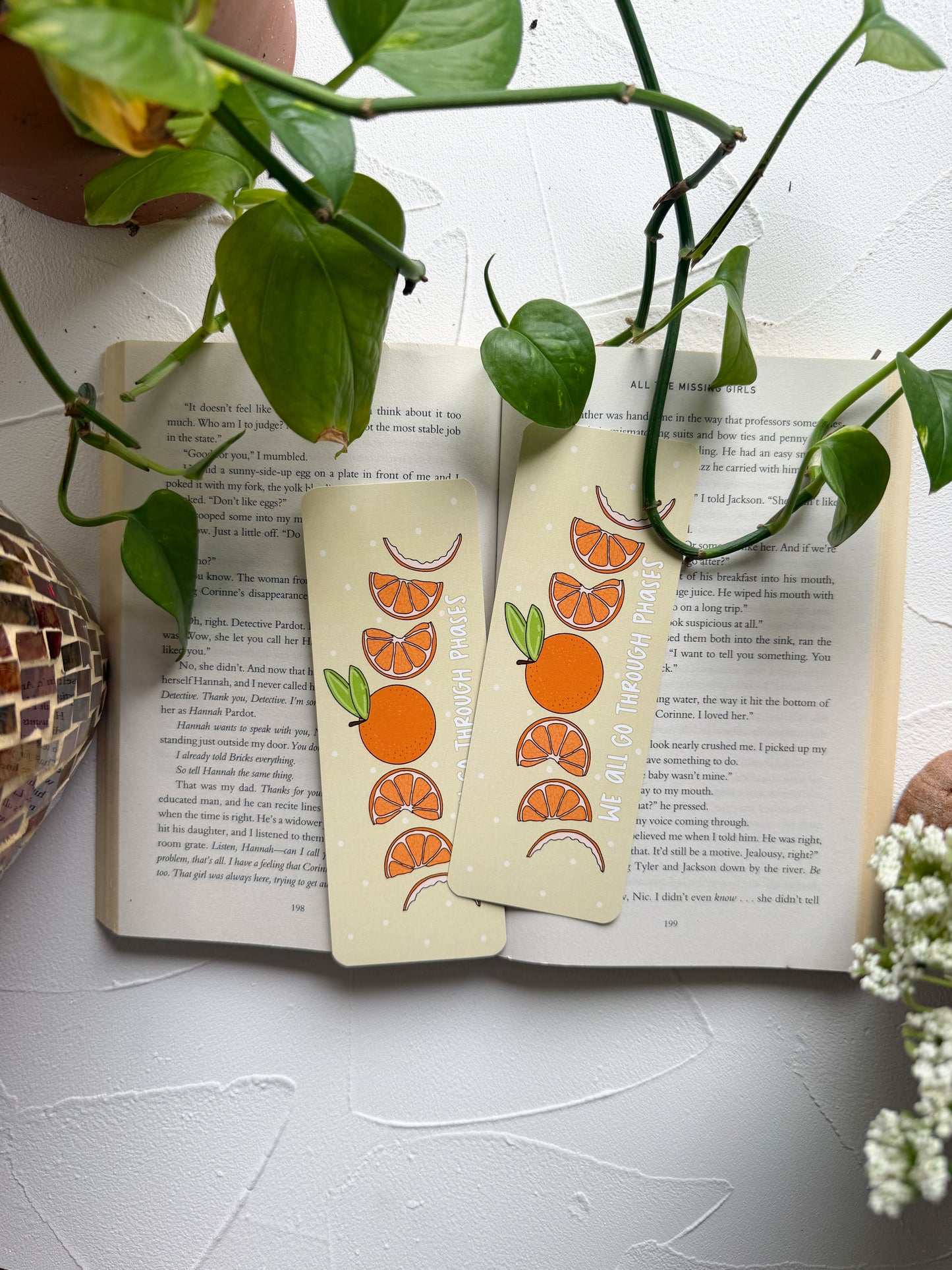 Orange Phases Bookmark