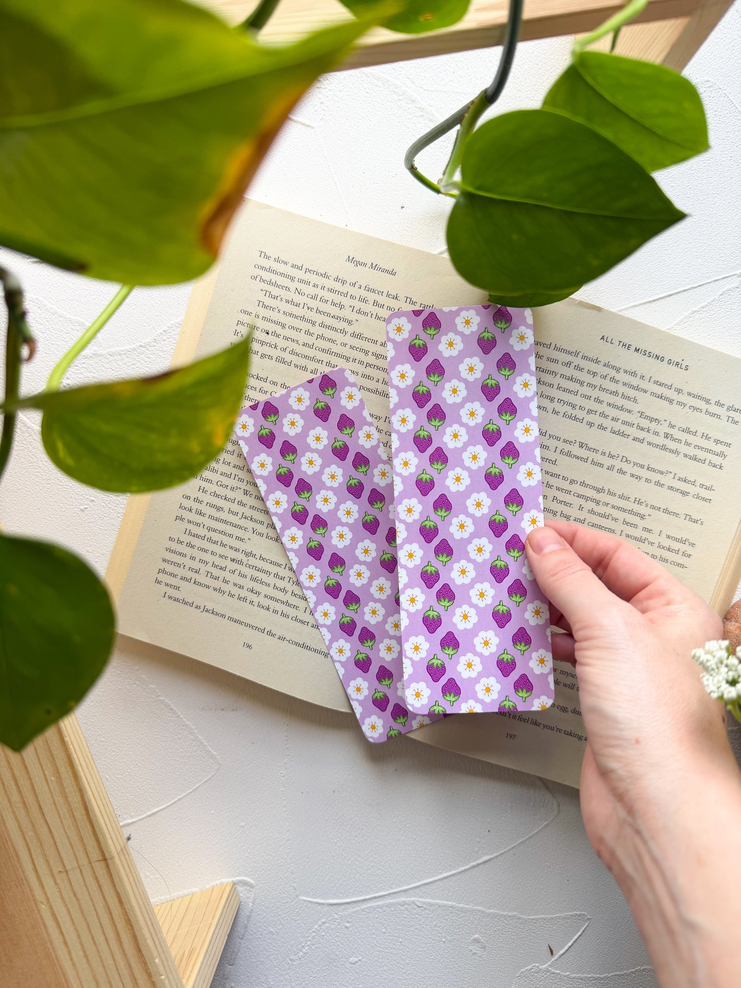 Strawberry Blossom Bookmark