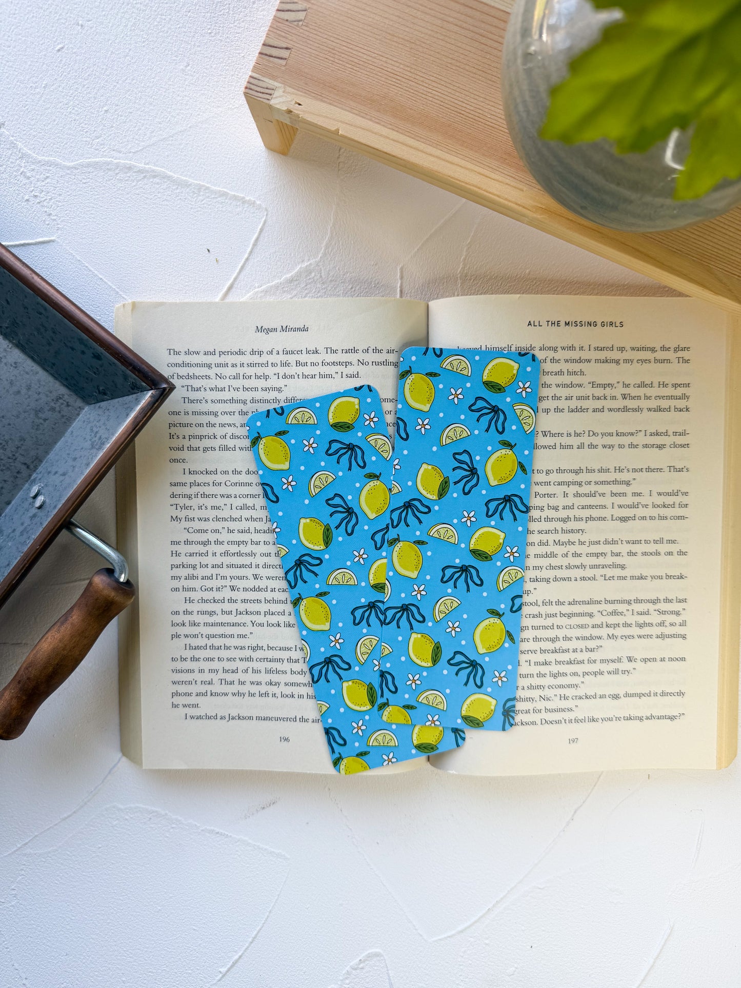 Blue Lemons Bookmark