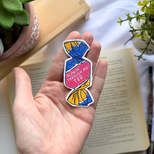 Blowin' Through My TBR Sticker