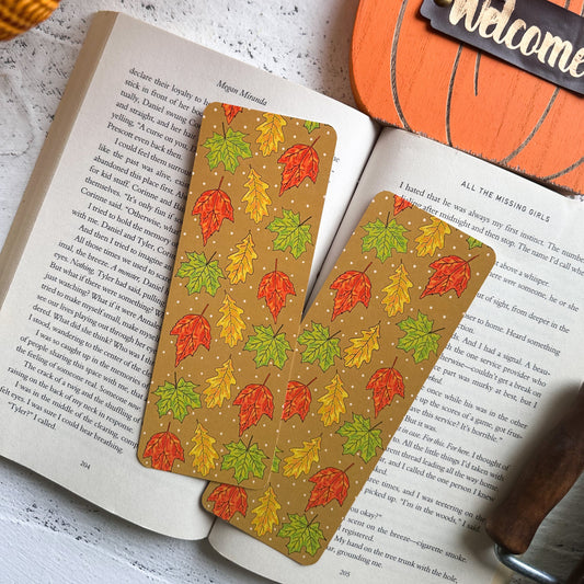 Autumn Leaves Doubled Sided Bookmark