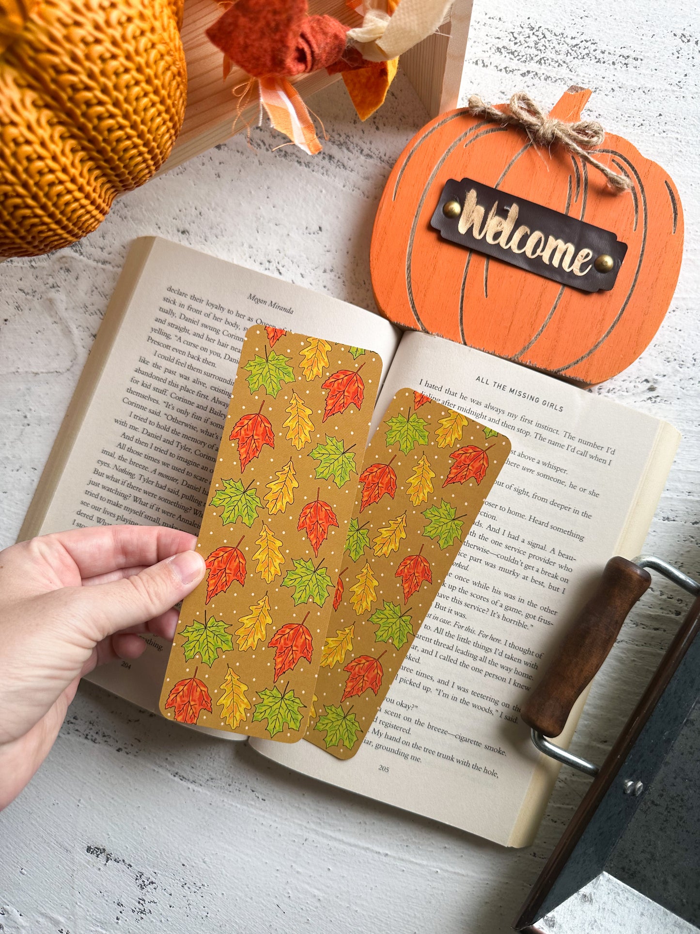 Autumn Leaves Doubled Sided Bookmark