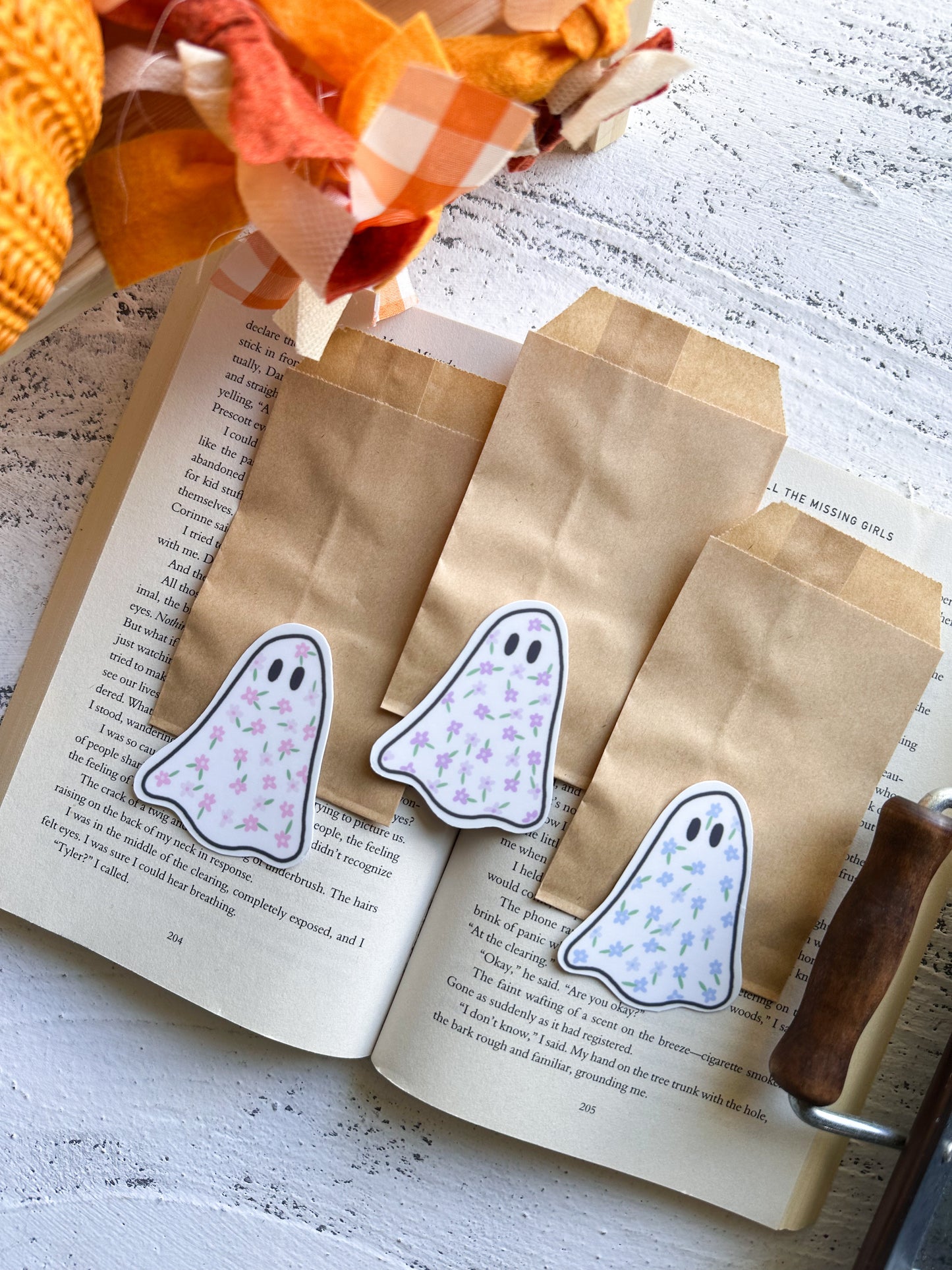 Mystery Floral Ghost Stickers